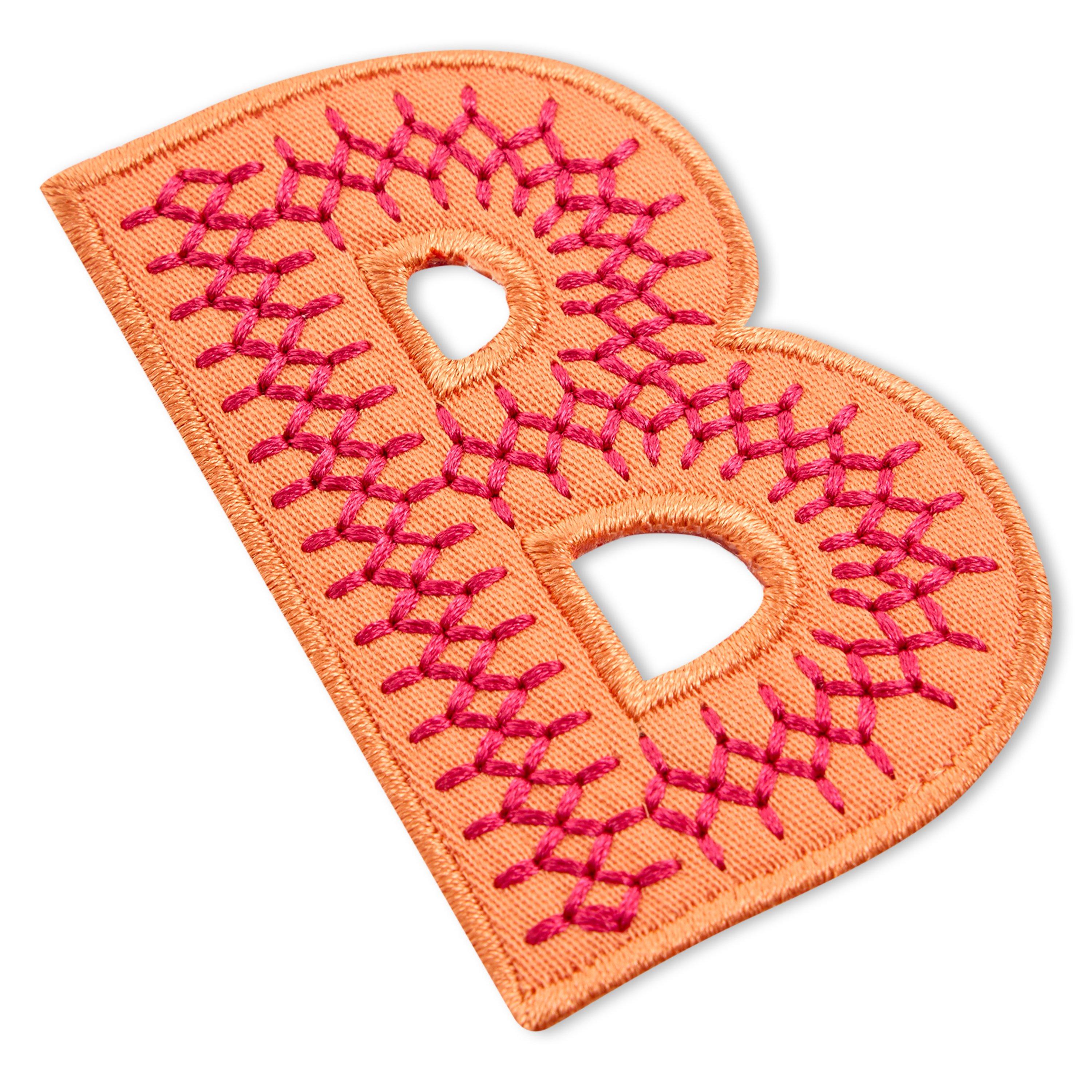 ORANGE - Rae Feather - Letter B zig zag sticker - 2