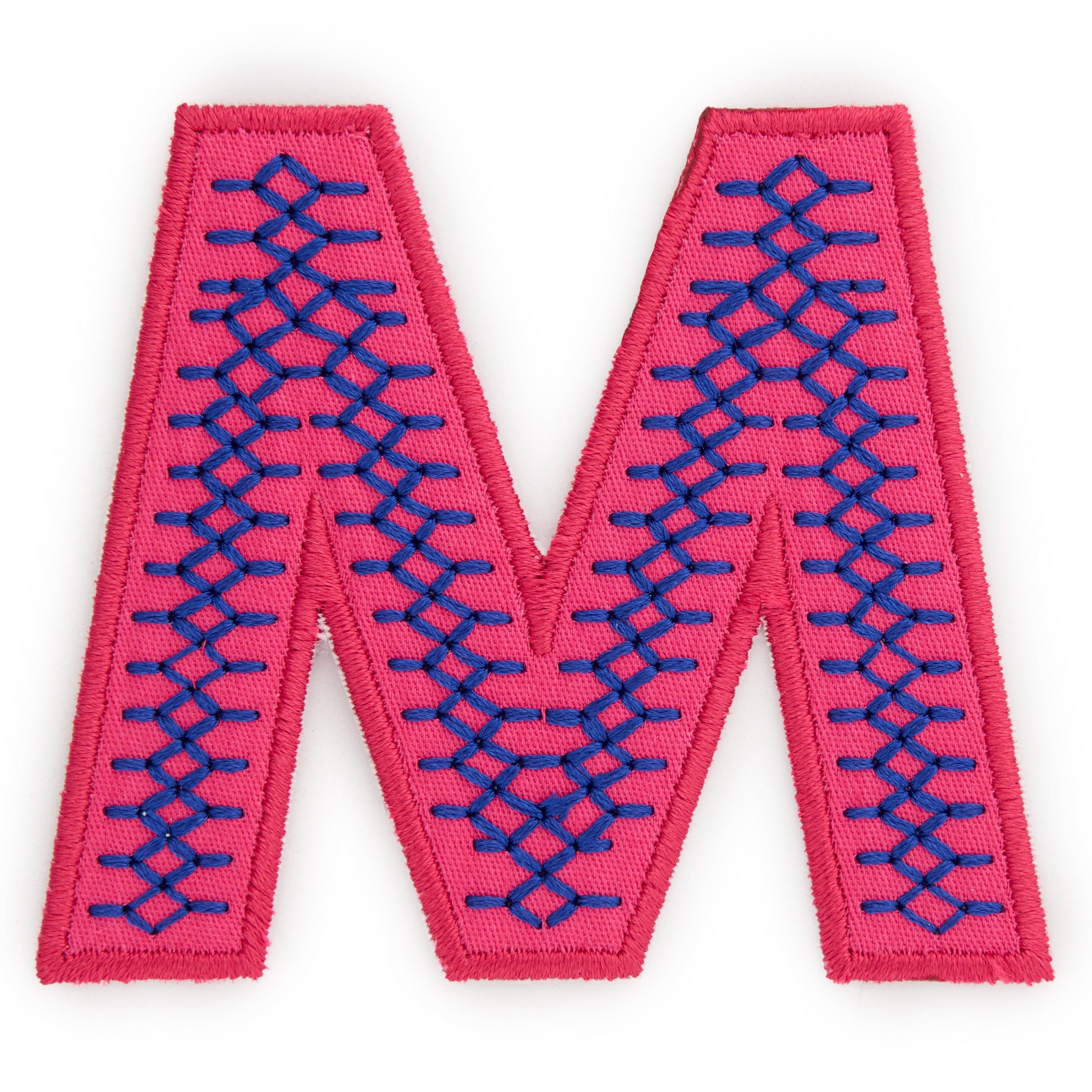 PINK - Rae Feather - Letter M zig zag sticker - 1