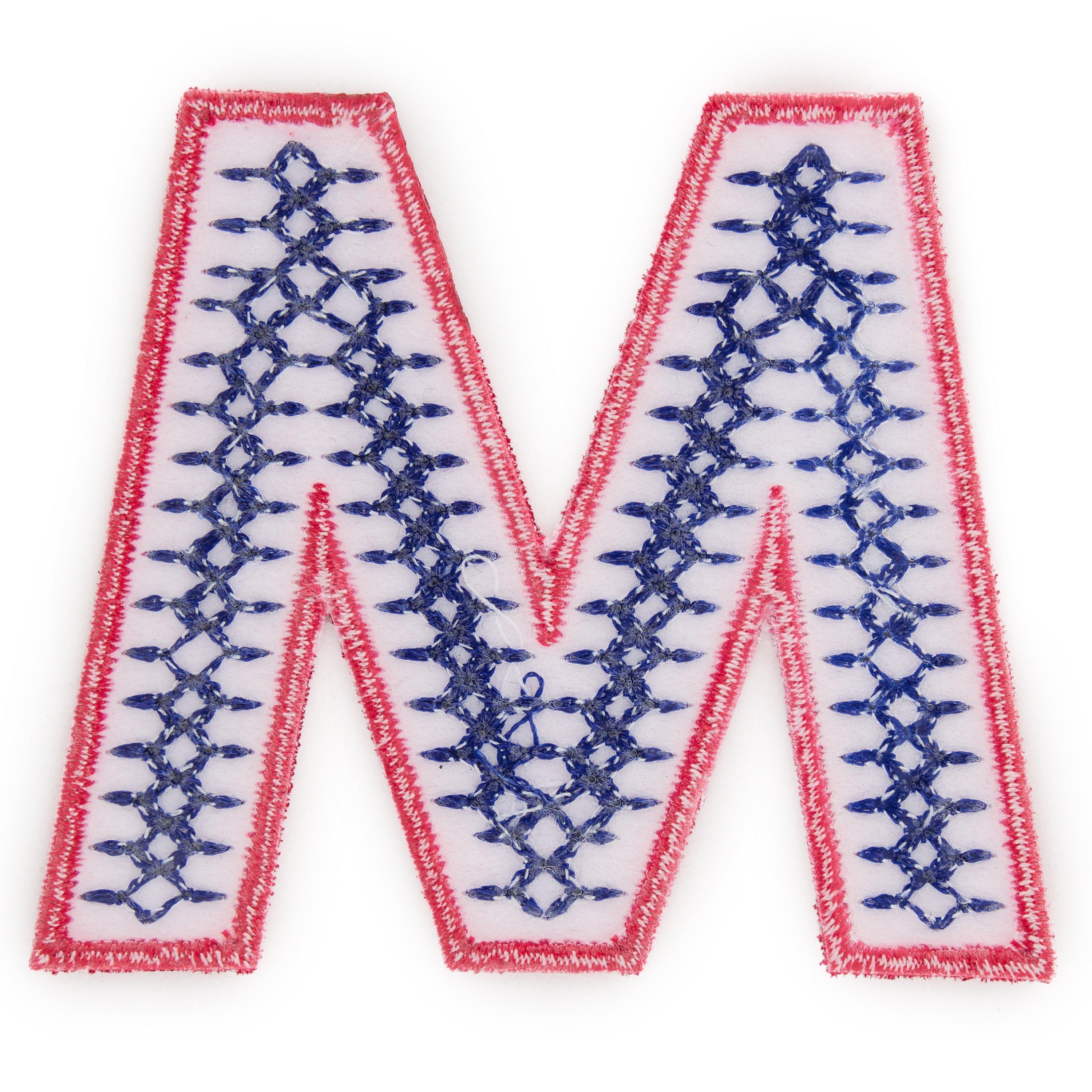 PINK - Rae Feather - Letter M zig zag sticker - 2