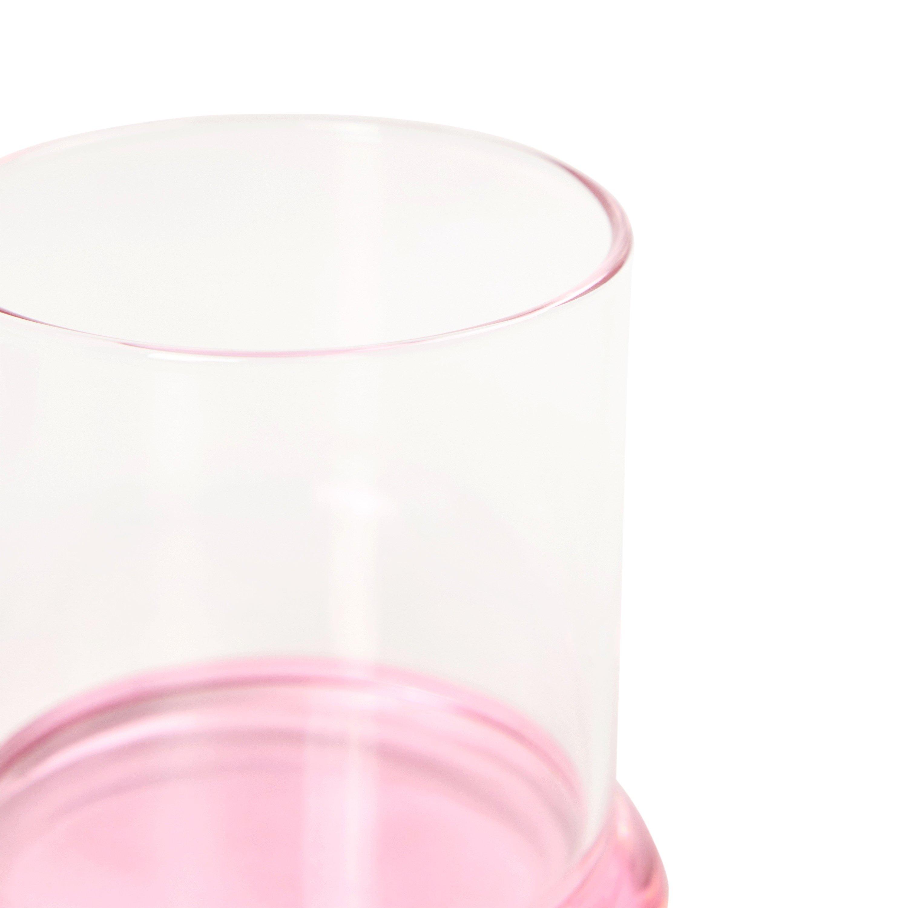 PINK - Unknown - Fritter Borosilicate Glass Set of 2 Tumblers 180 ml - 2