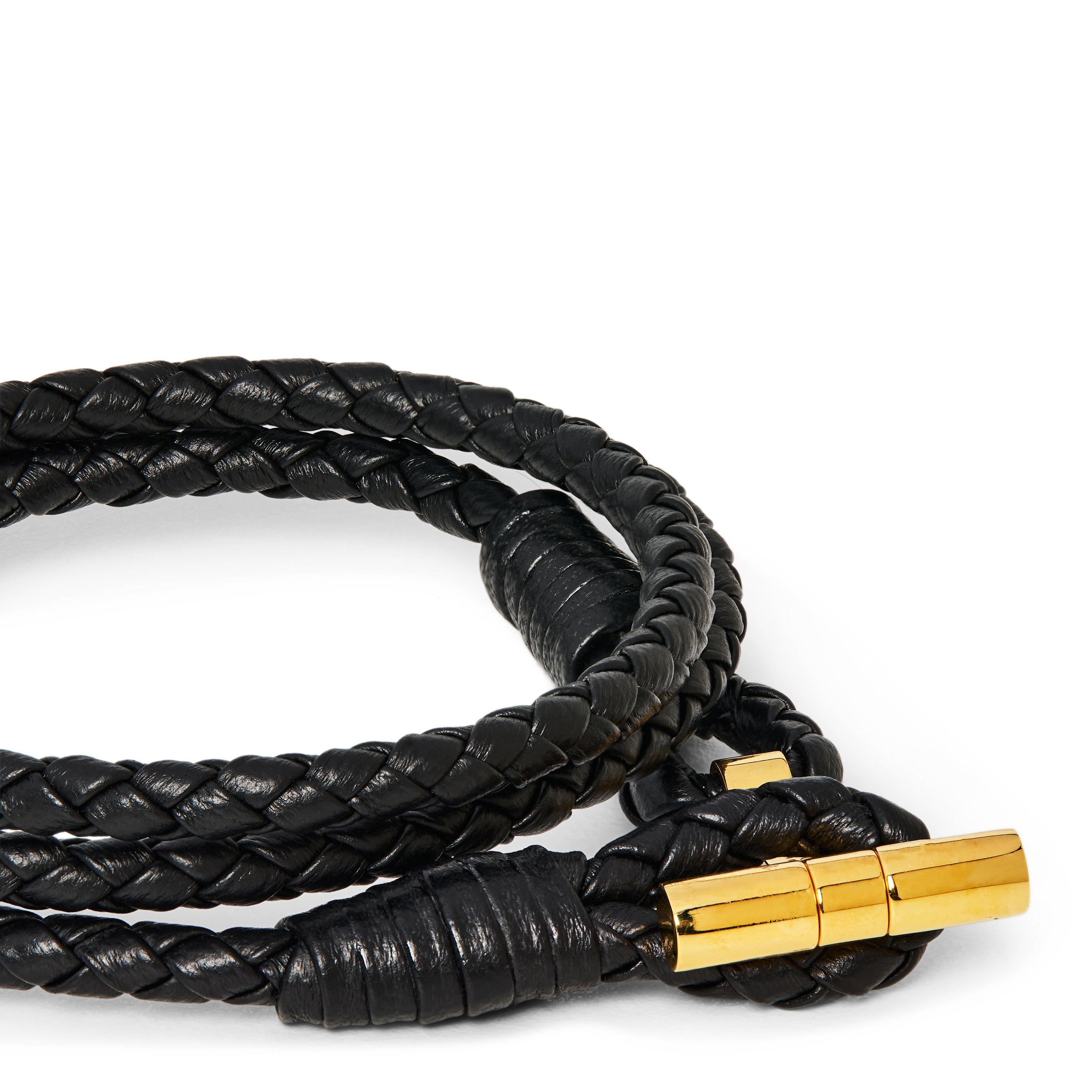 BLACK - Tom Ford - TF braided leather t wrap - 2