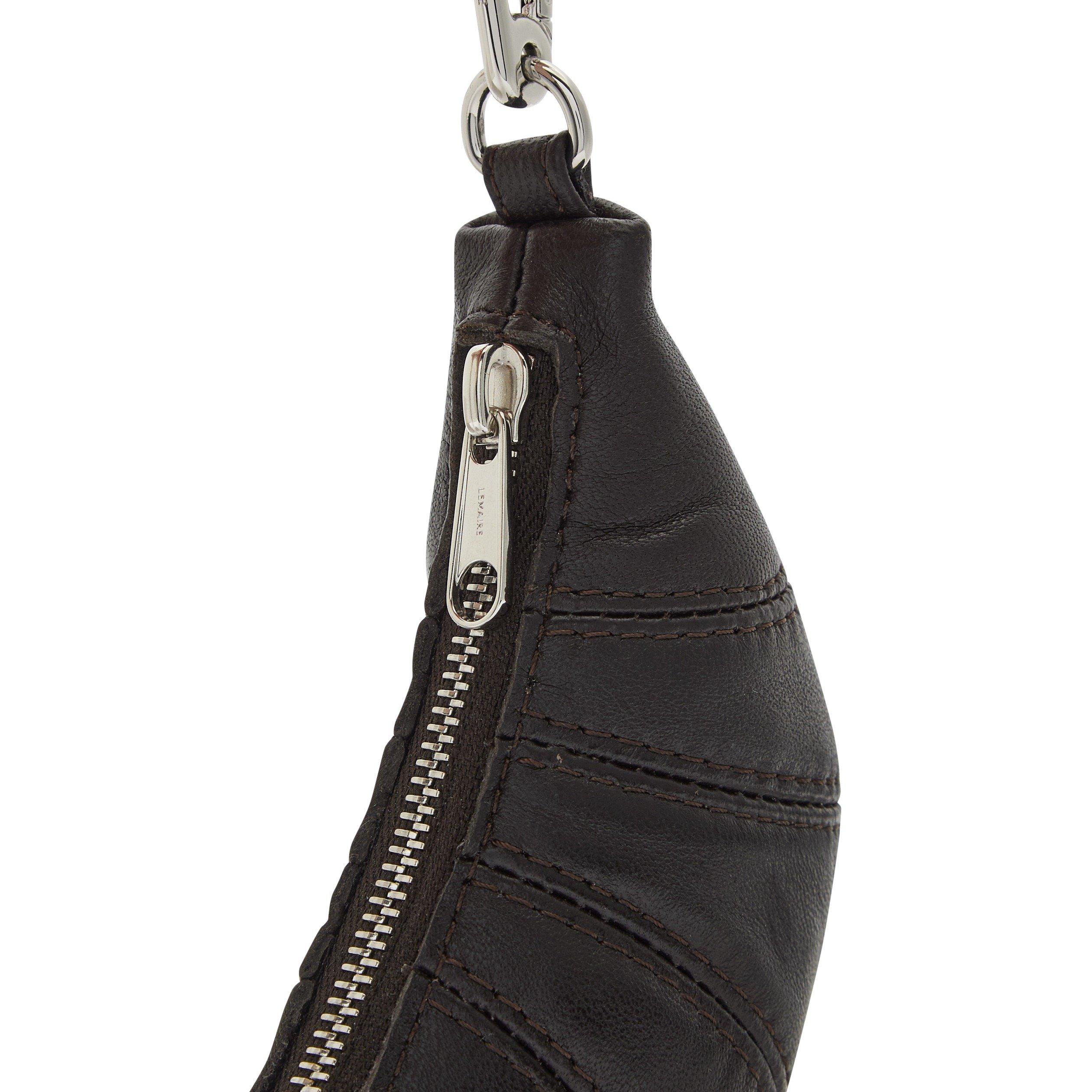 CHOCOLATE - Lemaire - Mini Croissant Leather Keyring - 2