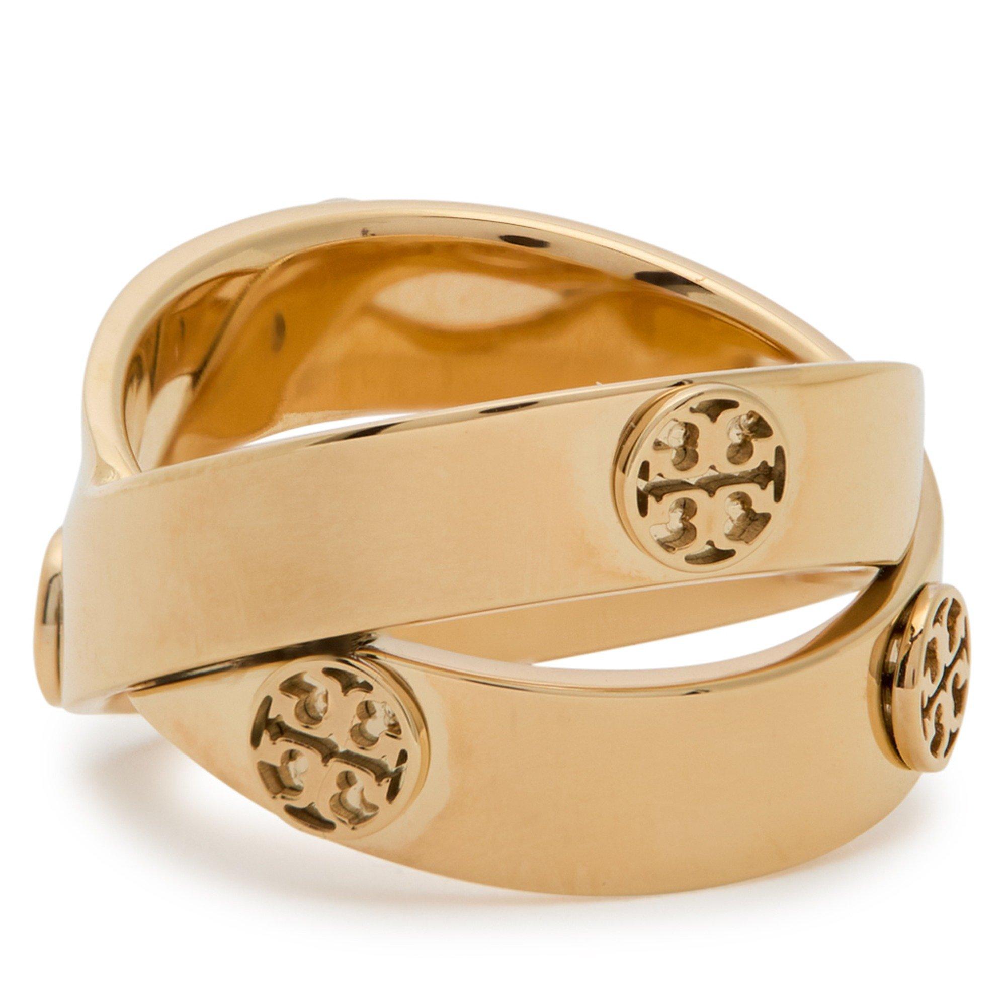 GOLD - Tory Burch - Women's Icon Double Stainless Steel Band Ring - 2