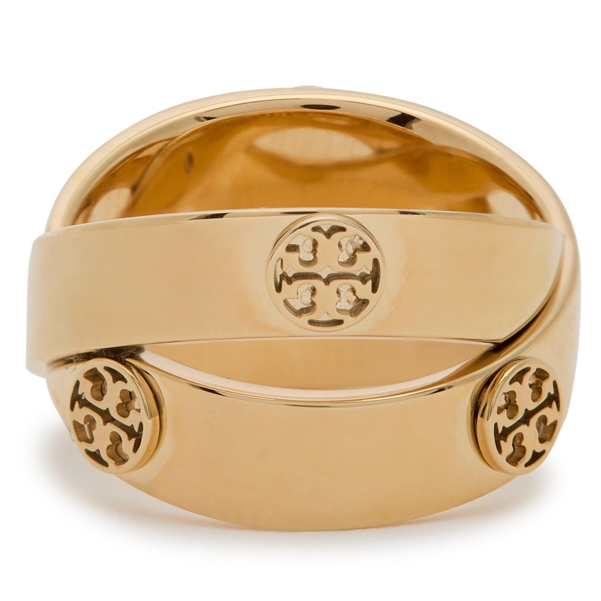 GOLD - Tory Burch - Women's Icon Double Stainless Steel Band Ring - 4