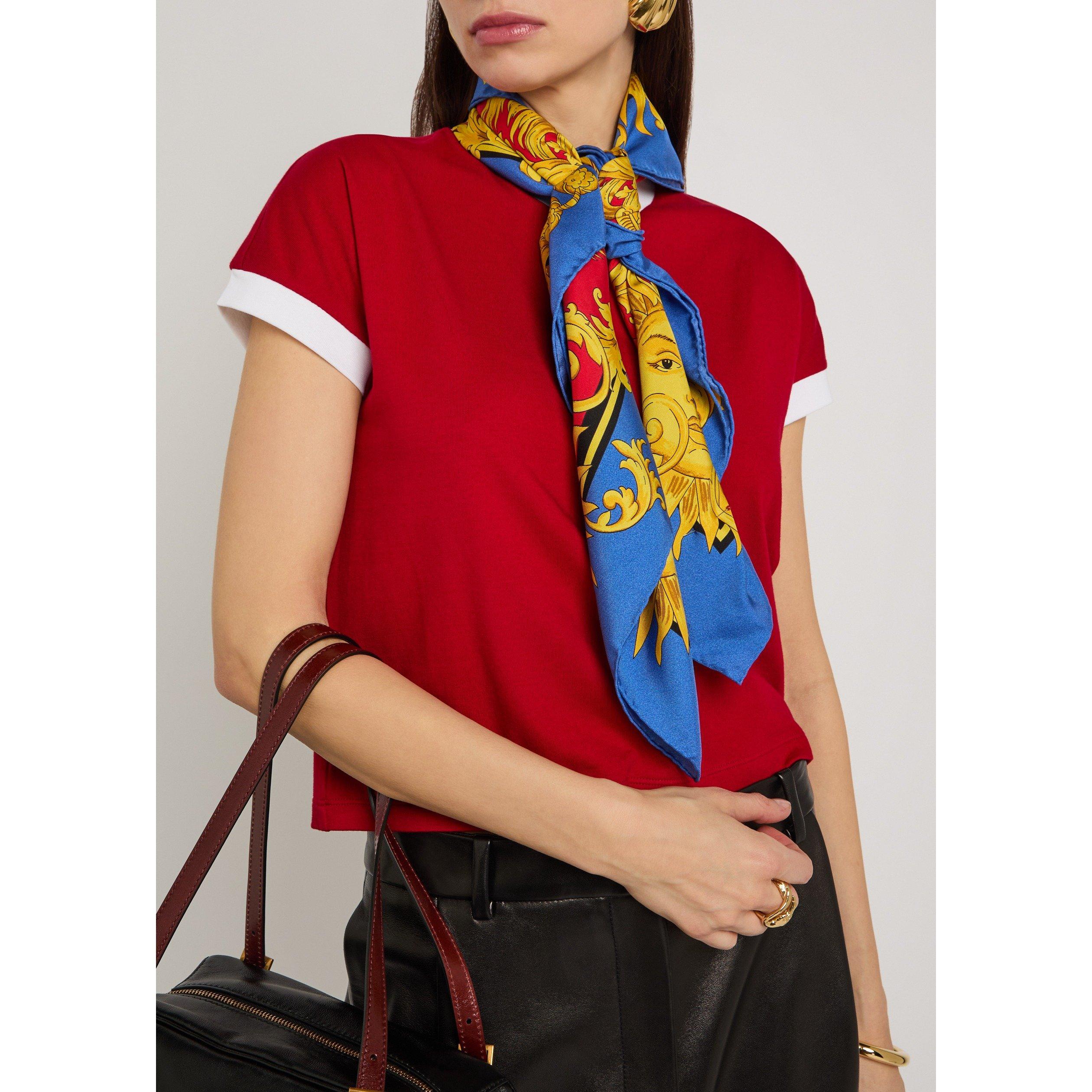 BLUE - Versace - FOULARD 90X90 SILK TWILL SUN I - 2