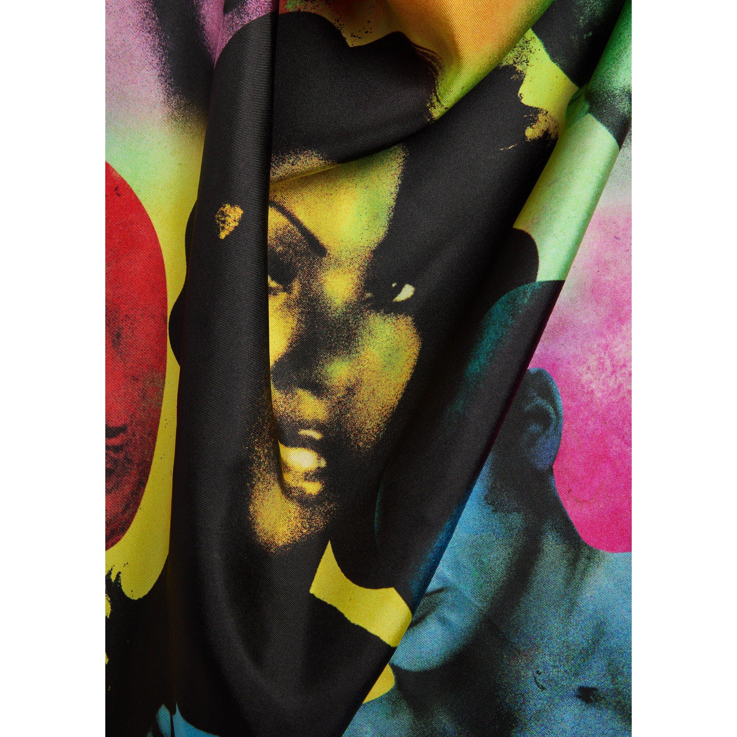 MULTICOLOURED 1 - Versace - FOULARD 70X70 SILK TWILL PARTY - 4