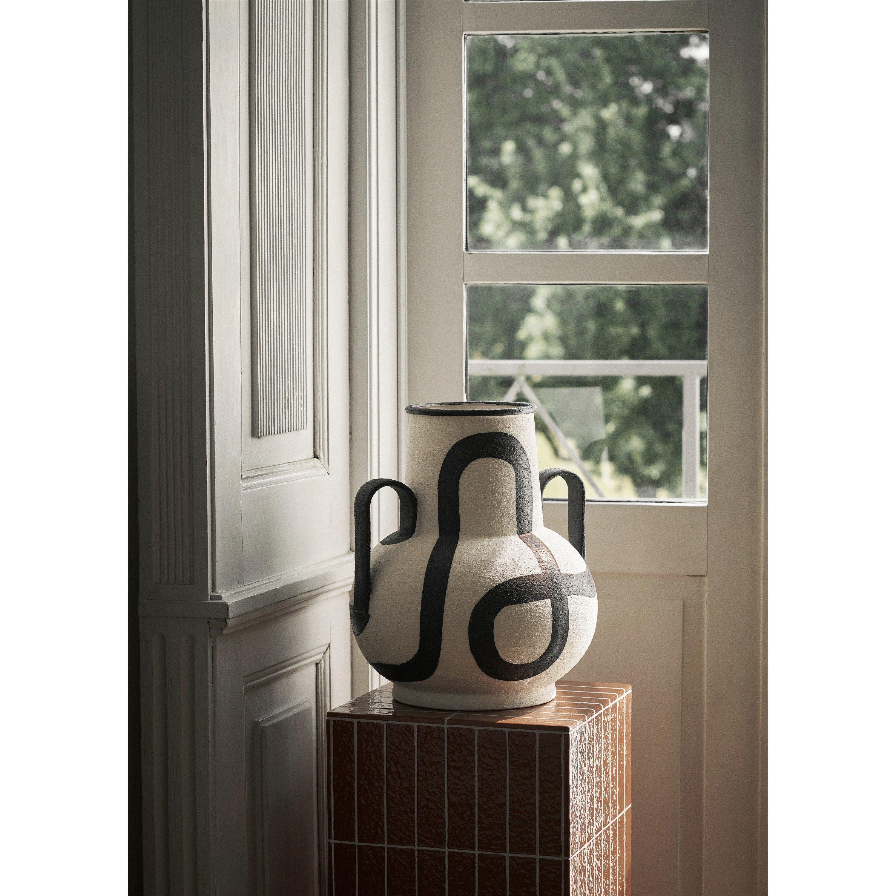 OFF WHITE - ferm LIVING - Trace Vase 37.5 cm - 2