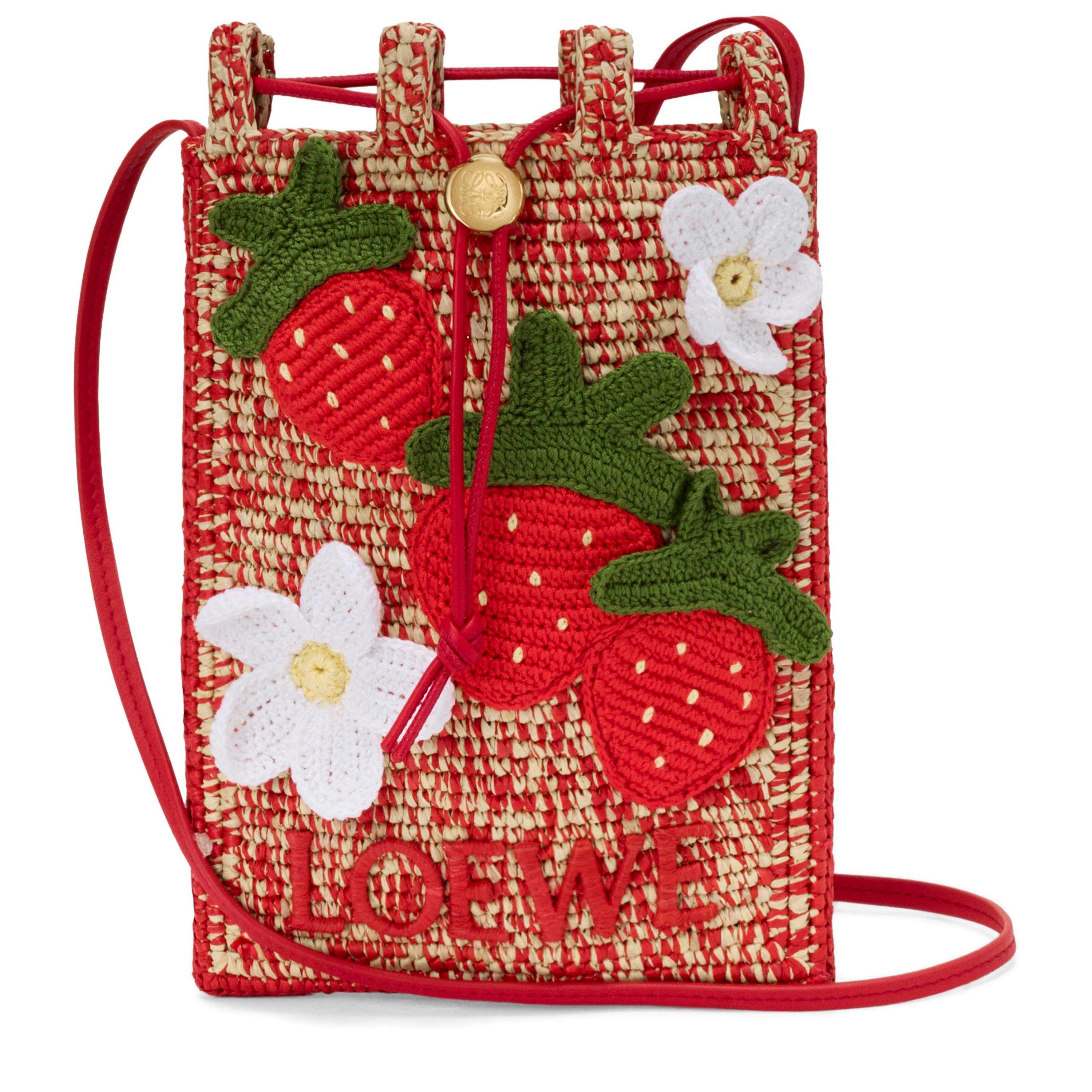 MULTICOLOURED 1 - LOEWE - DRAWSTRING POCKET STRAWBERRIES - 1