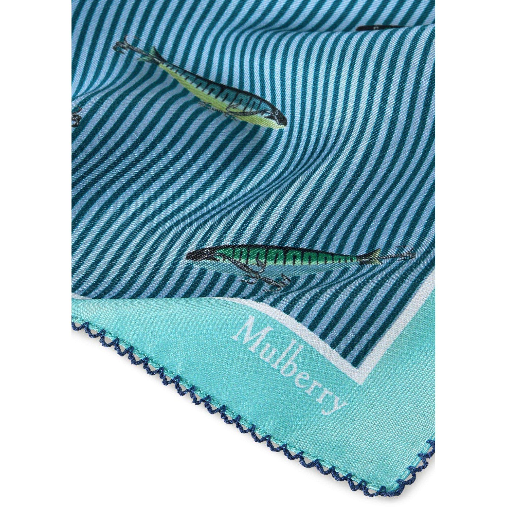 BLUE - Mulberry - FISHING LURES SQUARE 70 SCARF - 2