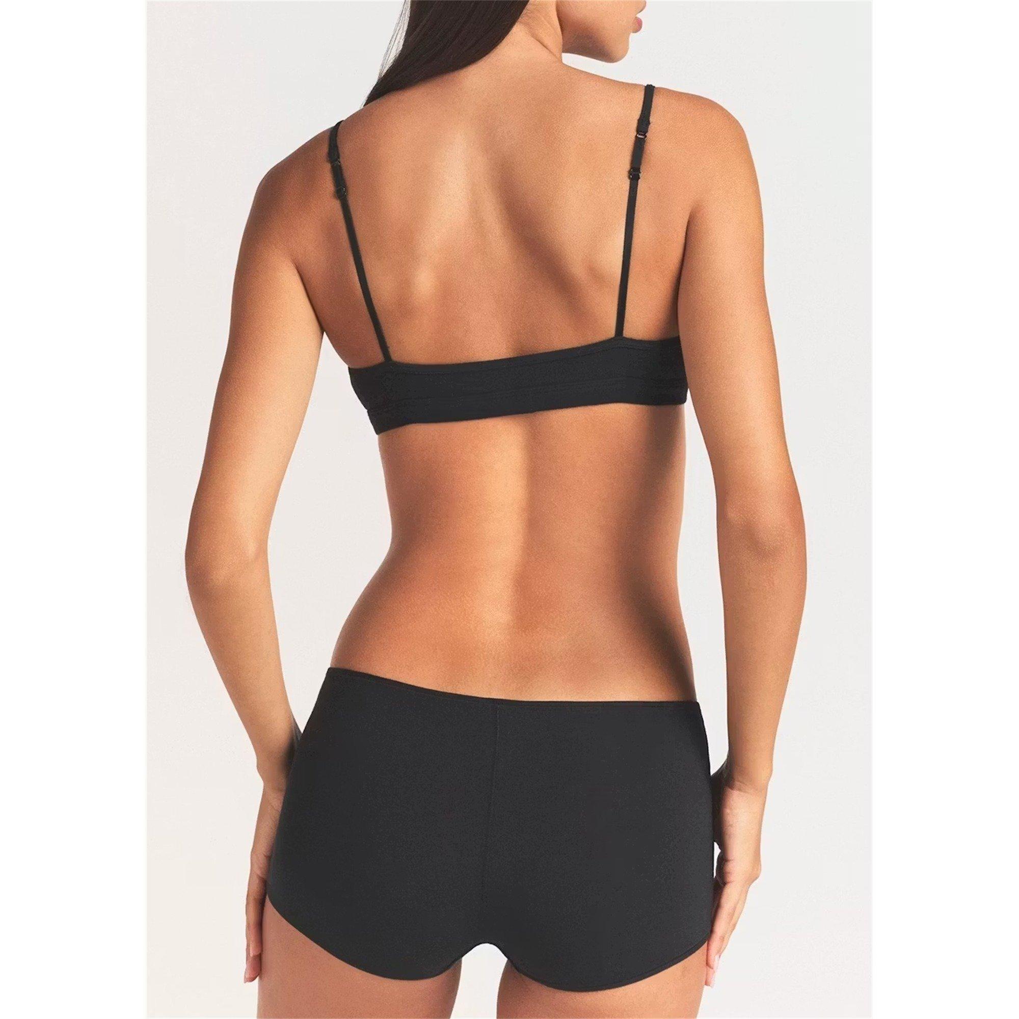 BLACK - SKIMS - Women's Everyday Cotton Scoop Bralette - 3