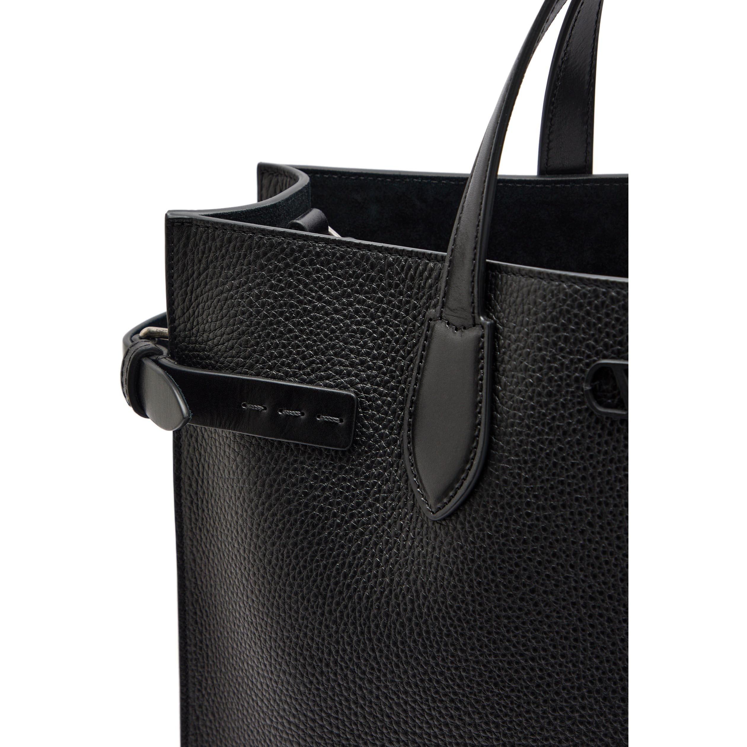 BLACK - Valentino - Men's Antibes Leather Tote Bag - 3
