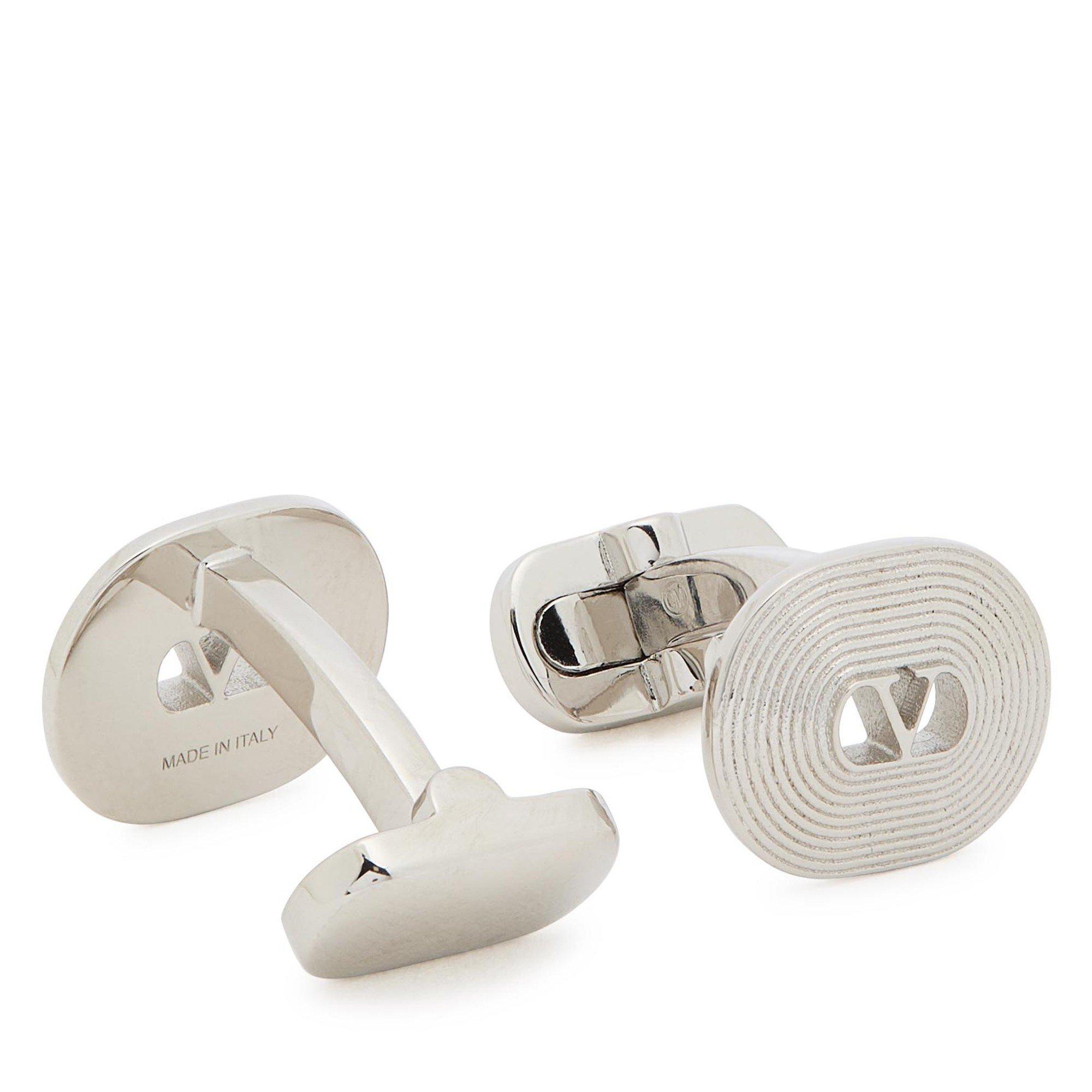 SILVER - Valentino - VAL LOGO CUFFLINKS - 1