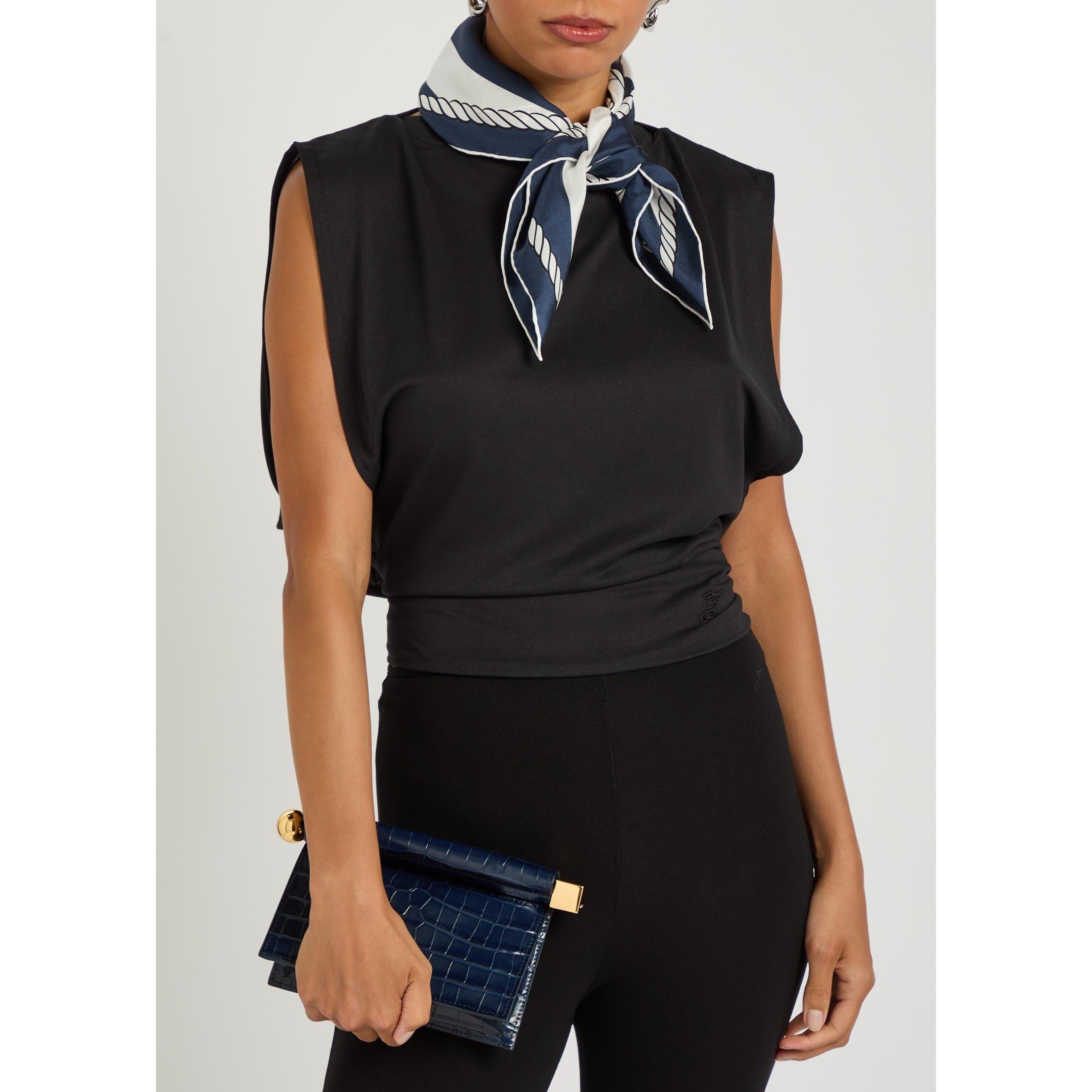NAVY AND OTHER - Jacquemus - Striped Silk Scarf - 2
