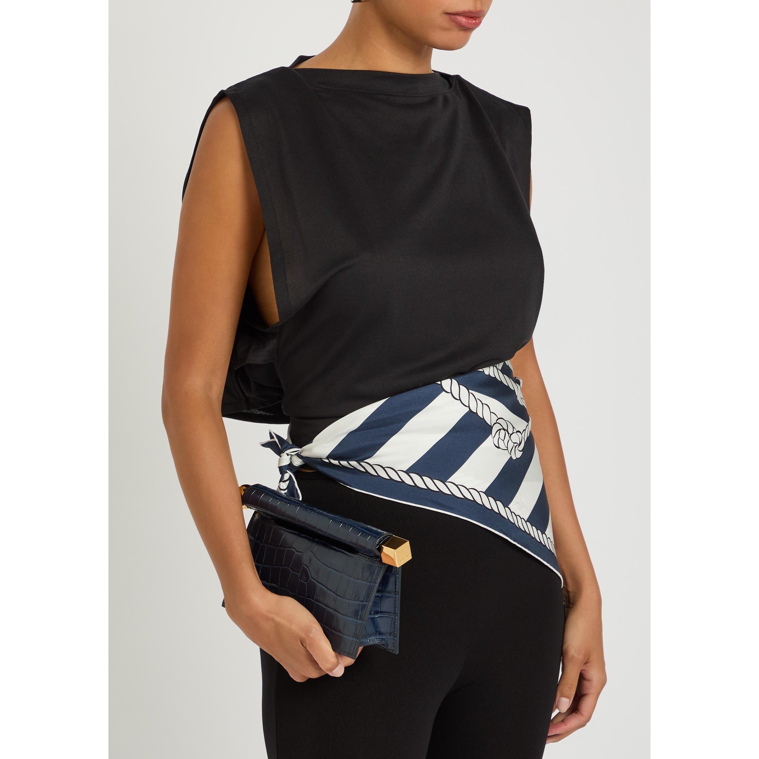 NAVY AND OTHER - Jacquemus - Striped Silk Scarf - 4