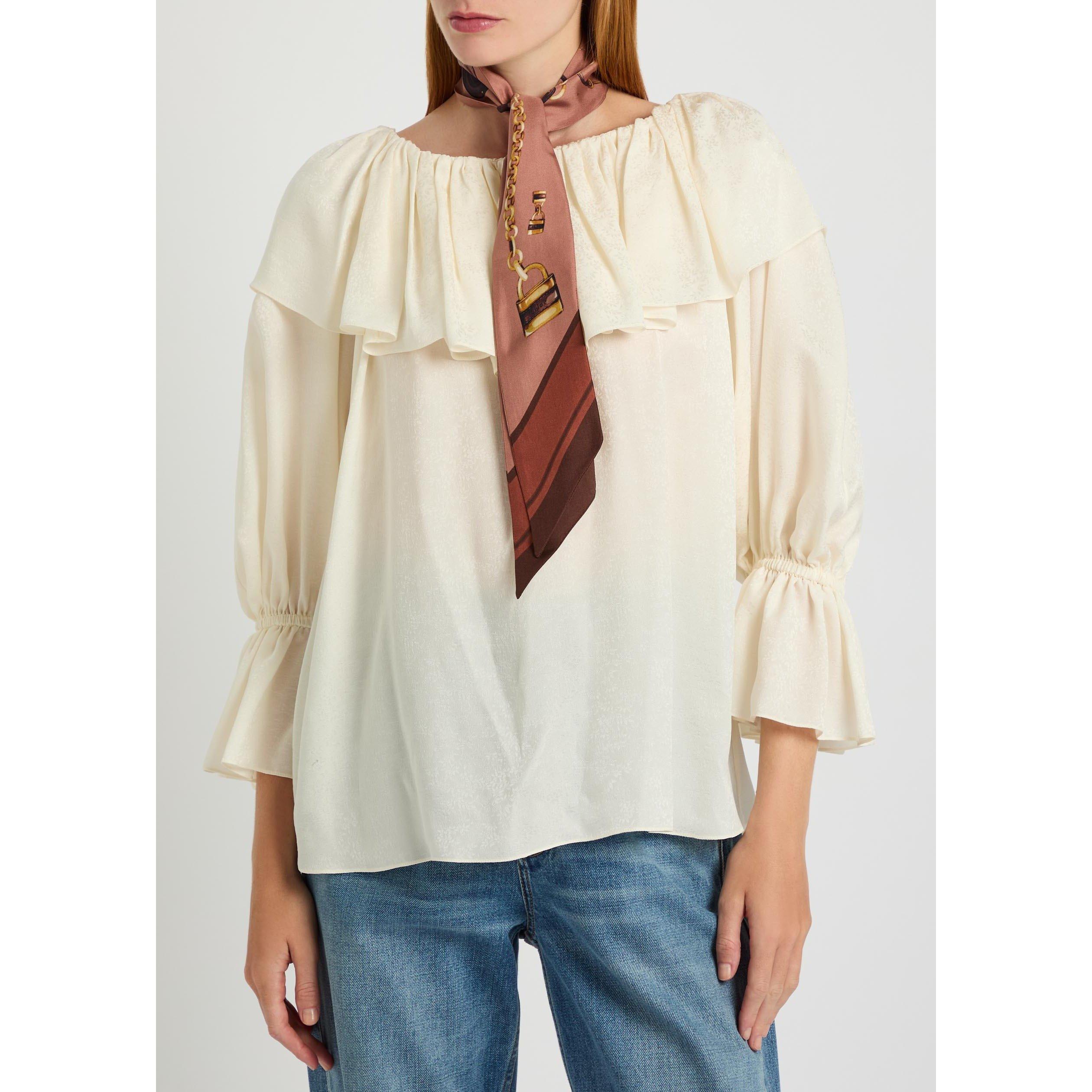 BROWN AND OTHER - Chloe - Paddington Slim Silk Scarf - 2