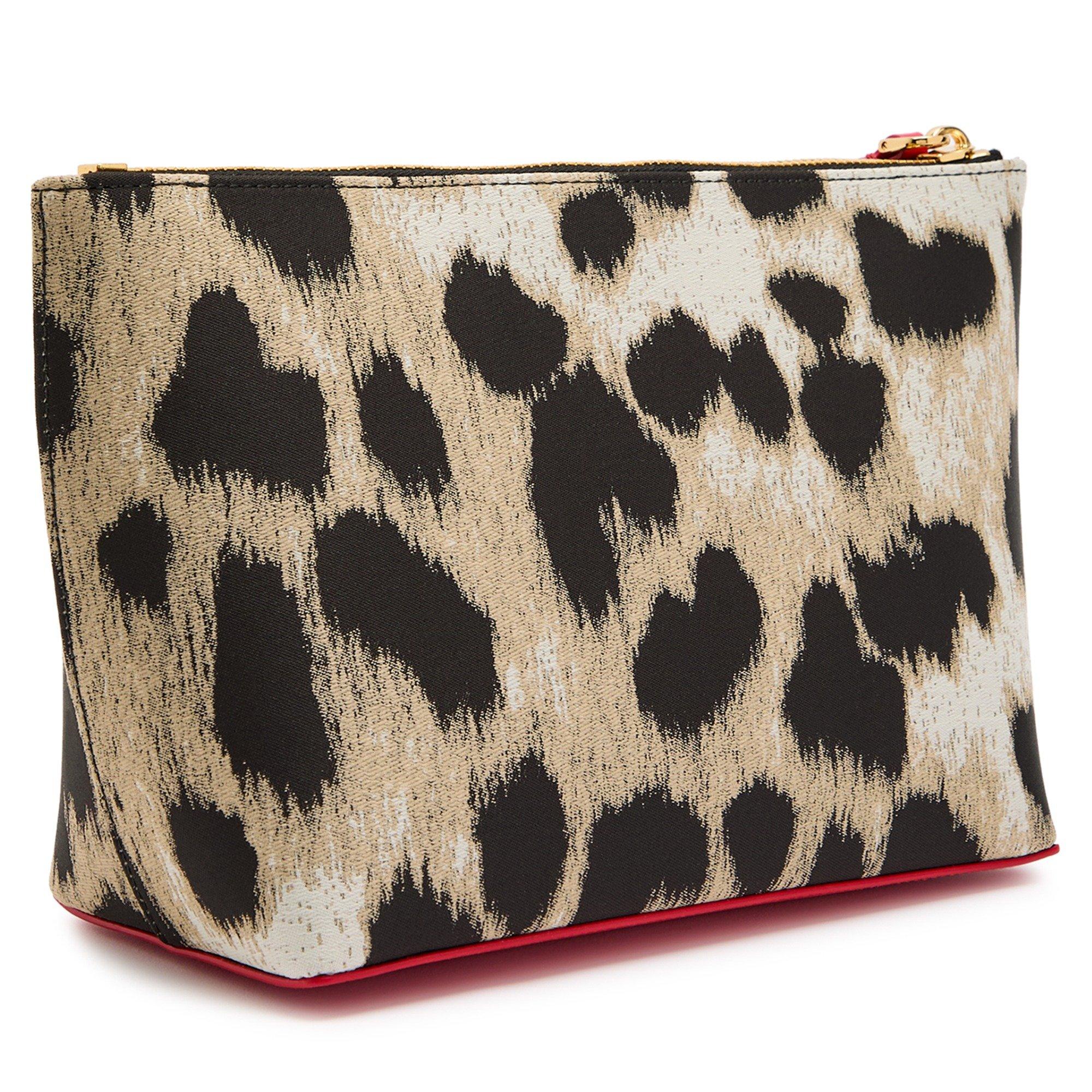 BLACK AND OTHER - GIVENCHY - Women's Small Logo Leopard Jacquard Pouch - 2
