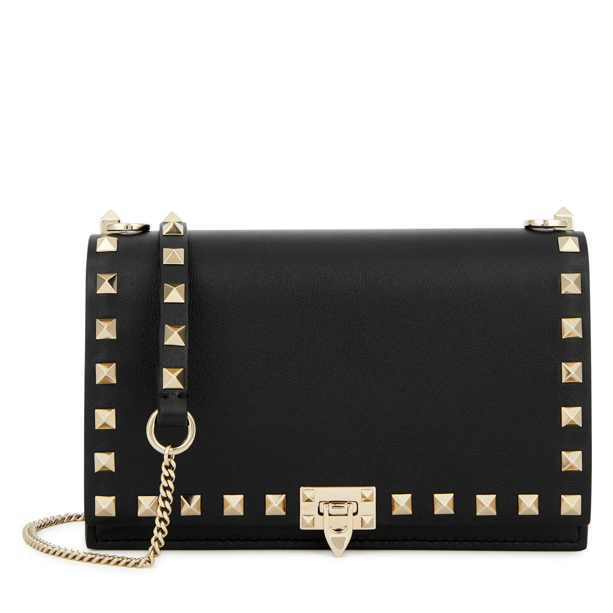 BLACK - Valentino - POUCH | ROCKSTUD | VITELLO/ALL