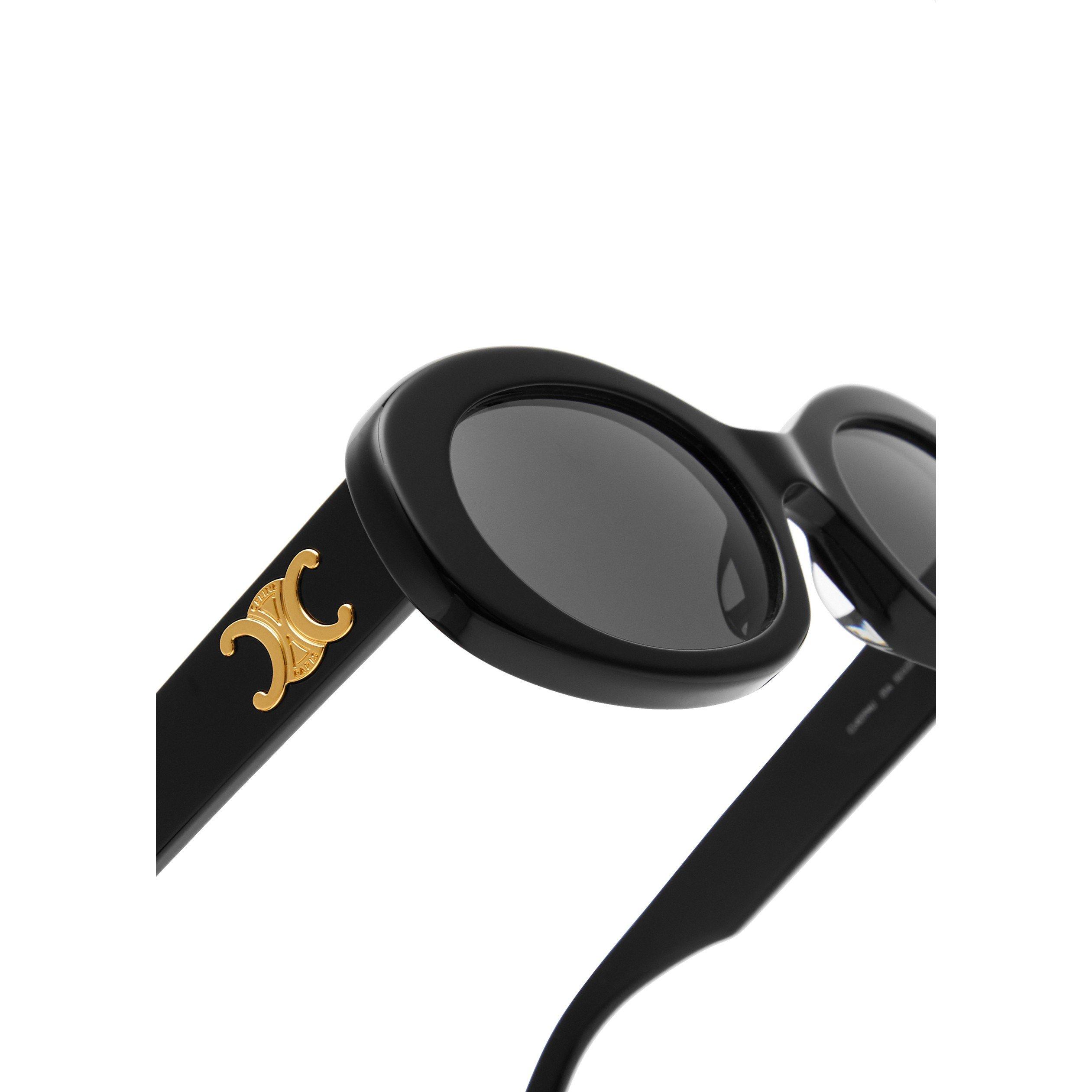 BLACK AND OTHER - Celine - Women's Oval Acetate Sunglasses - 3