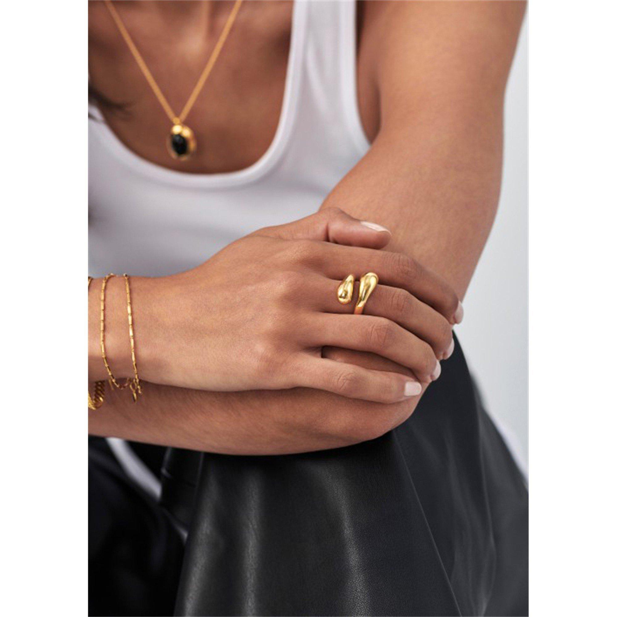GOLD - Missoma - SAVI SCULPTURAL CROSSOVER RING - 3