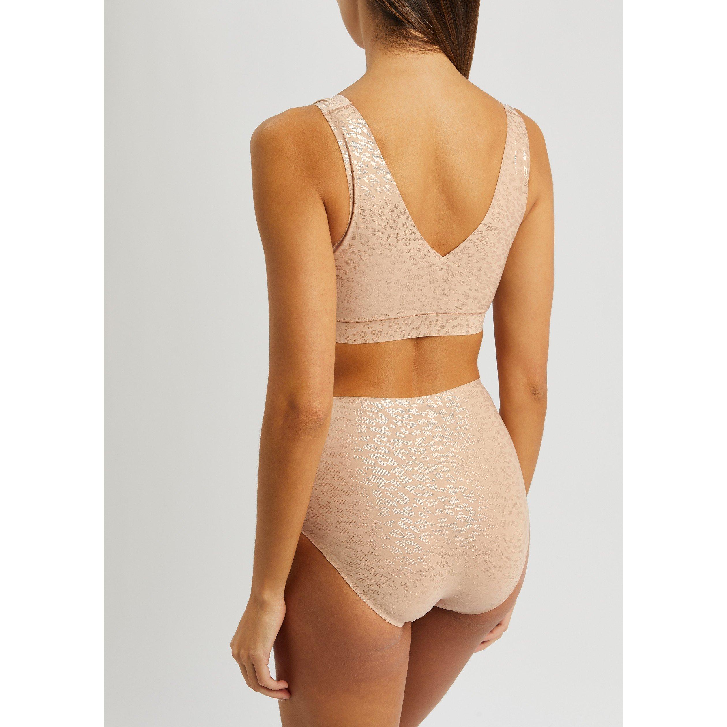 BEIGE AND OTHER - Chantelle - CT SS LEO V NK PADDED CROP TOP - 3