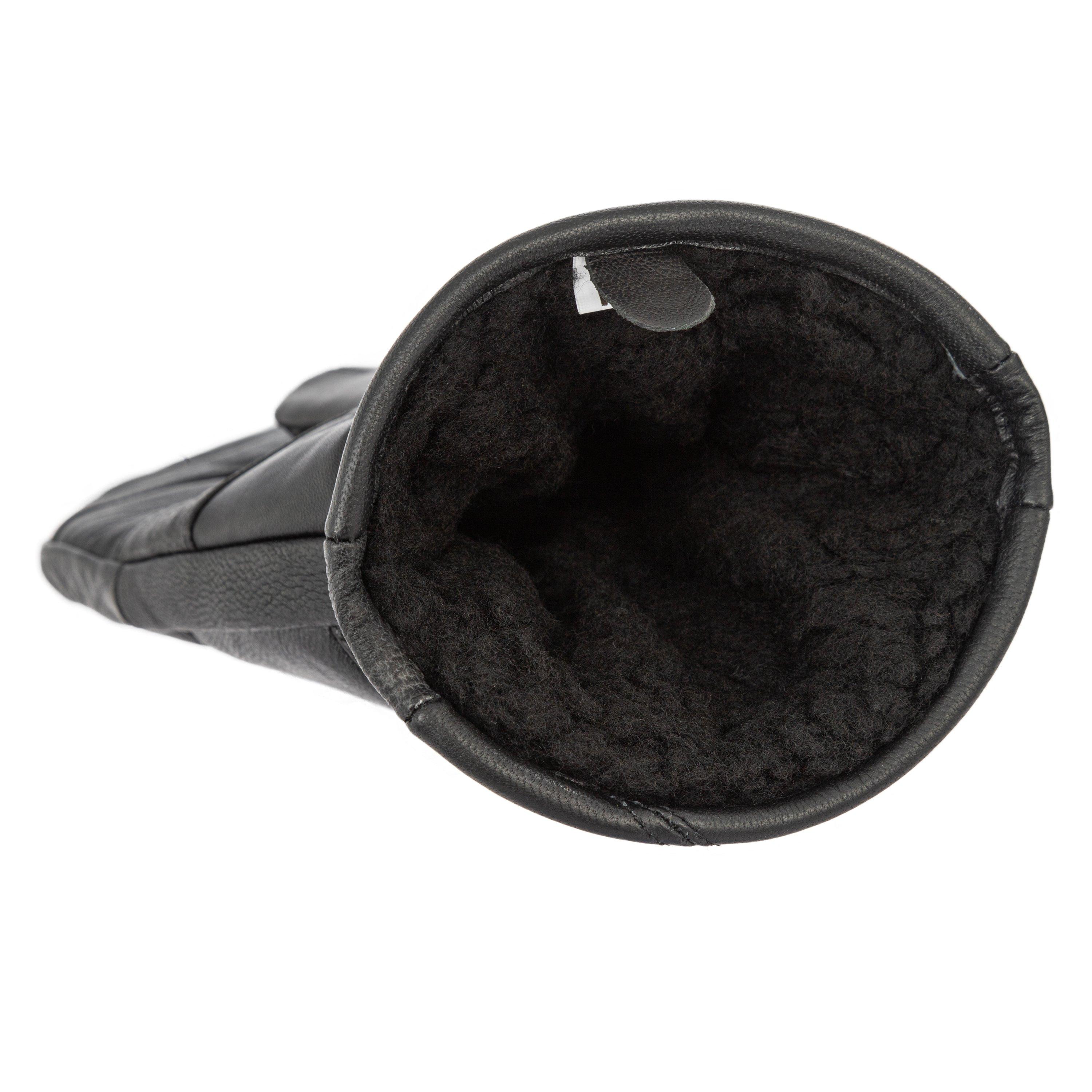 Black - Firetrap - Leather Mitten Sn54 - 4