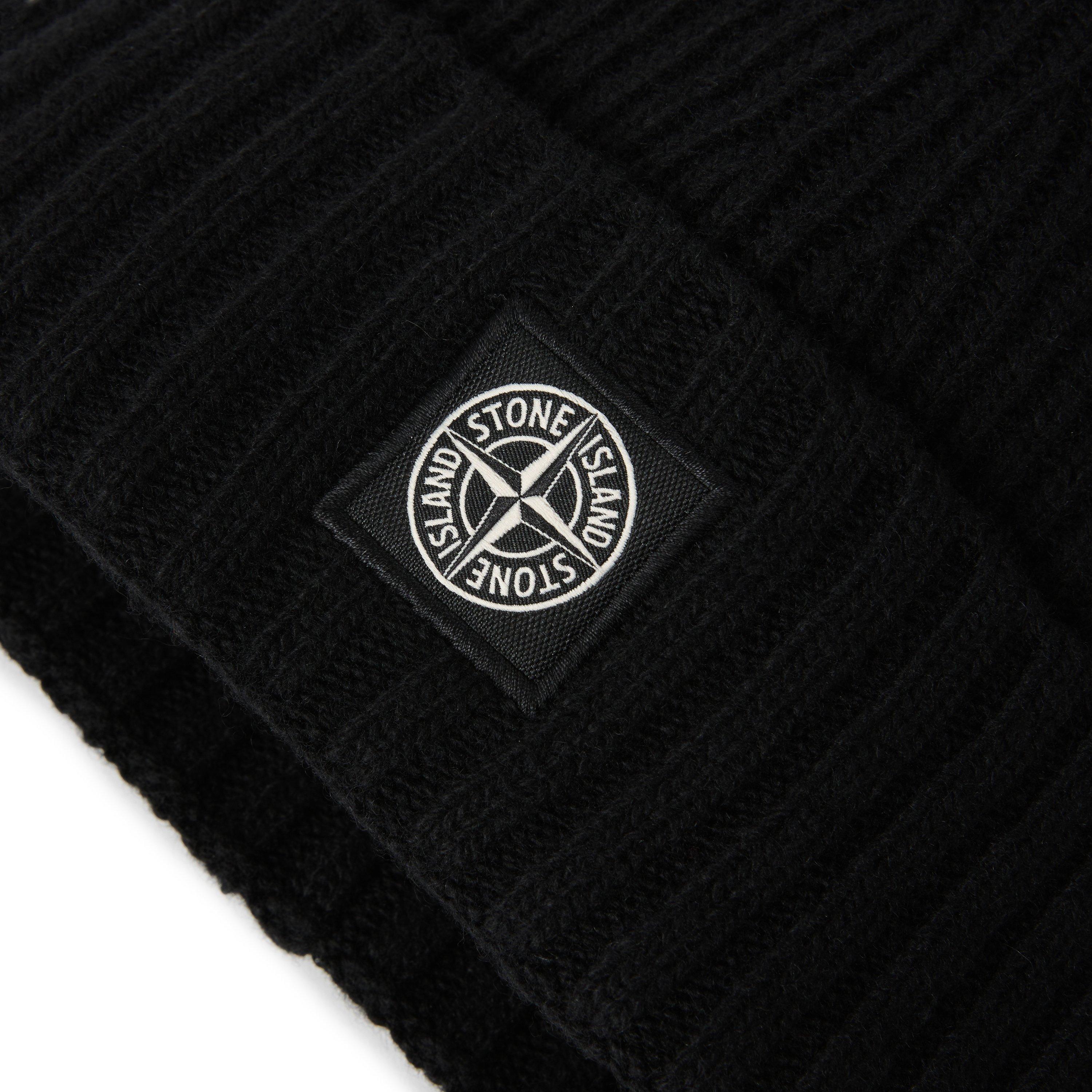 Black V0029 - Stone Island - Stone Beanie Jn64 - 3
