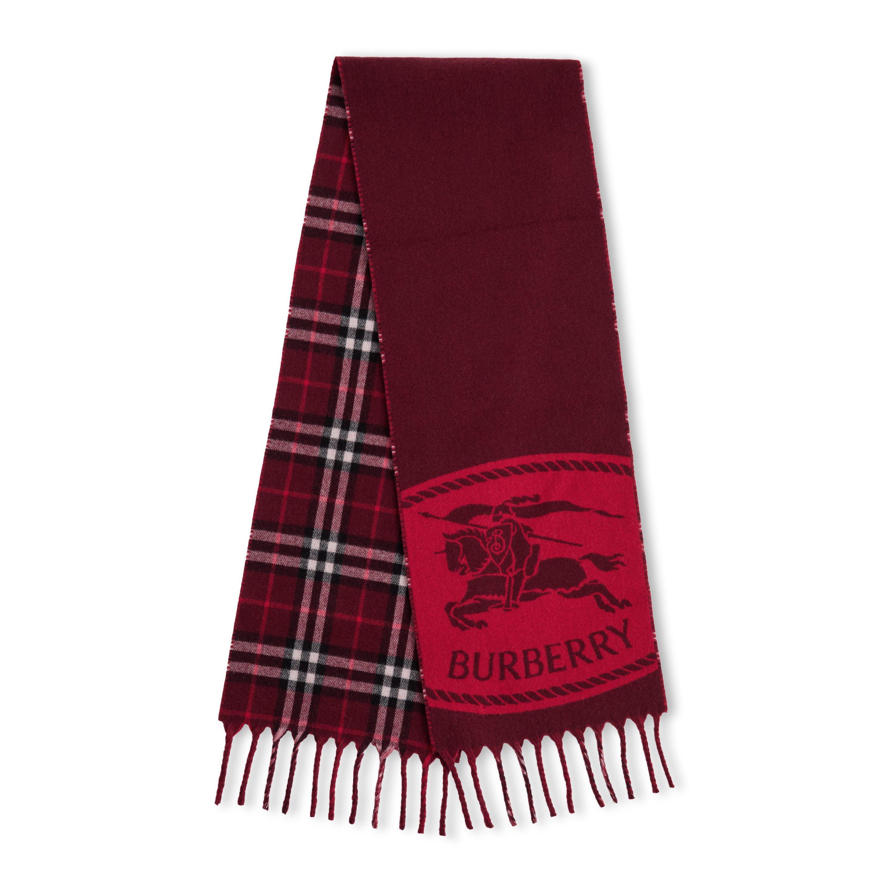 Oxblood Red - Burberry - Burb Knight Scarf 64 - 1