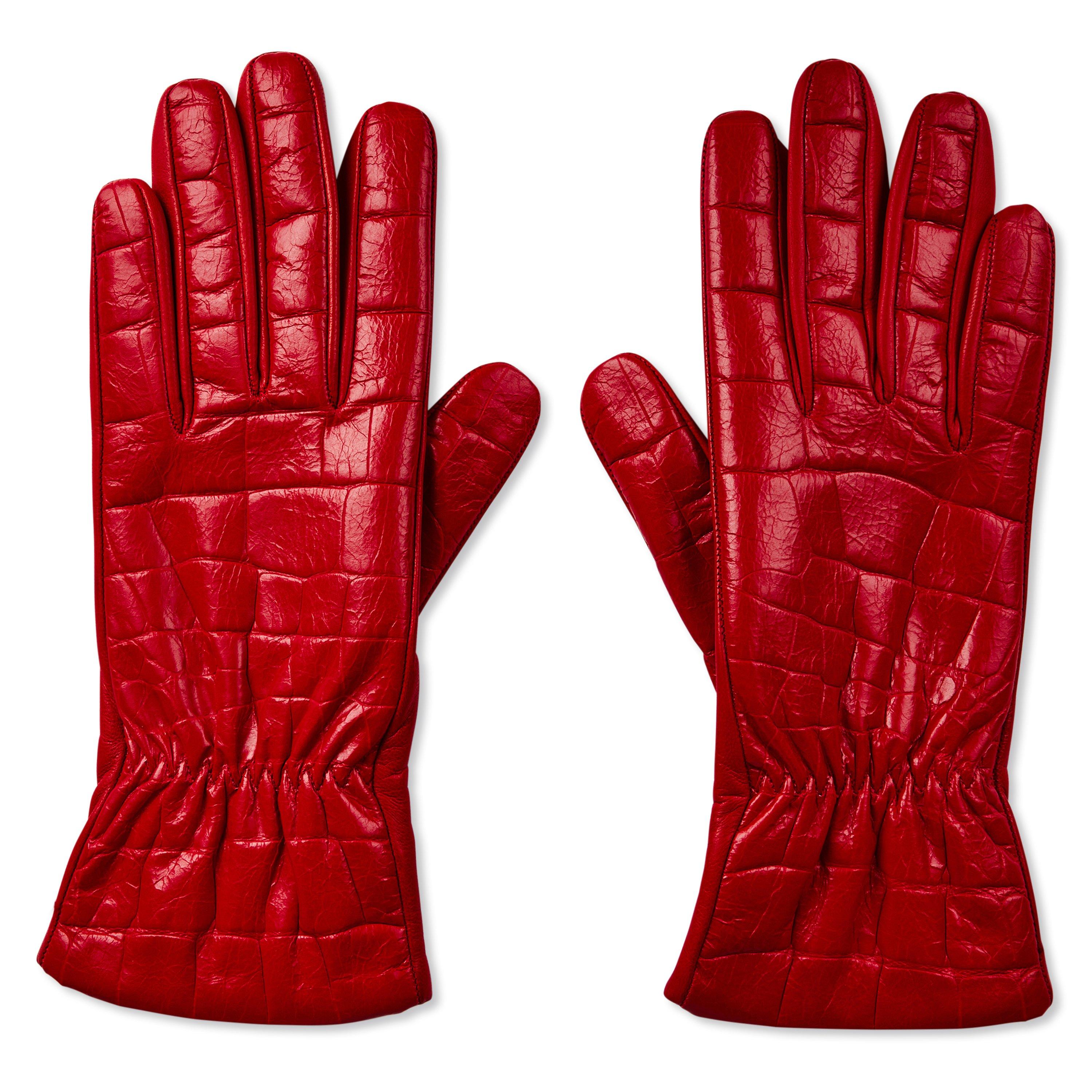 Bright Red - Bottega Veneta - Women's Leather Gloves - 1