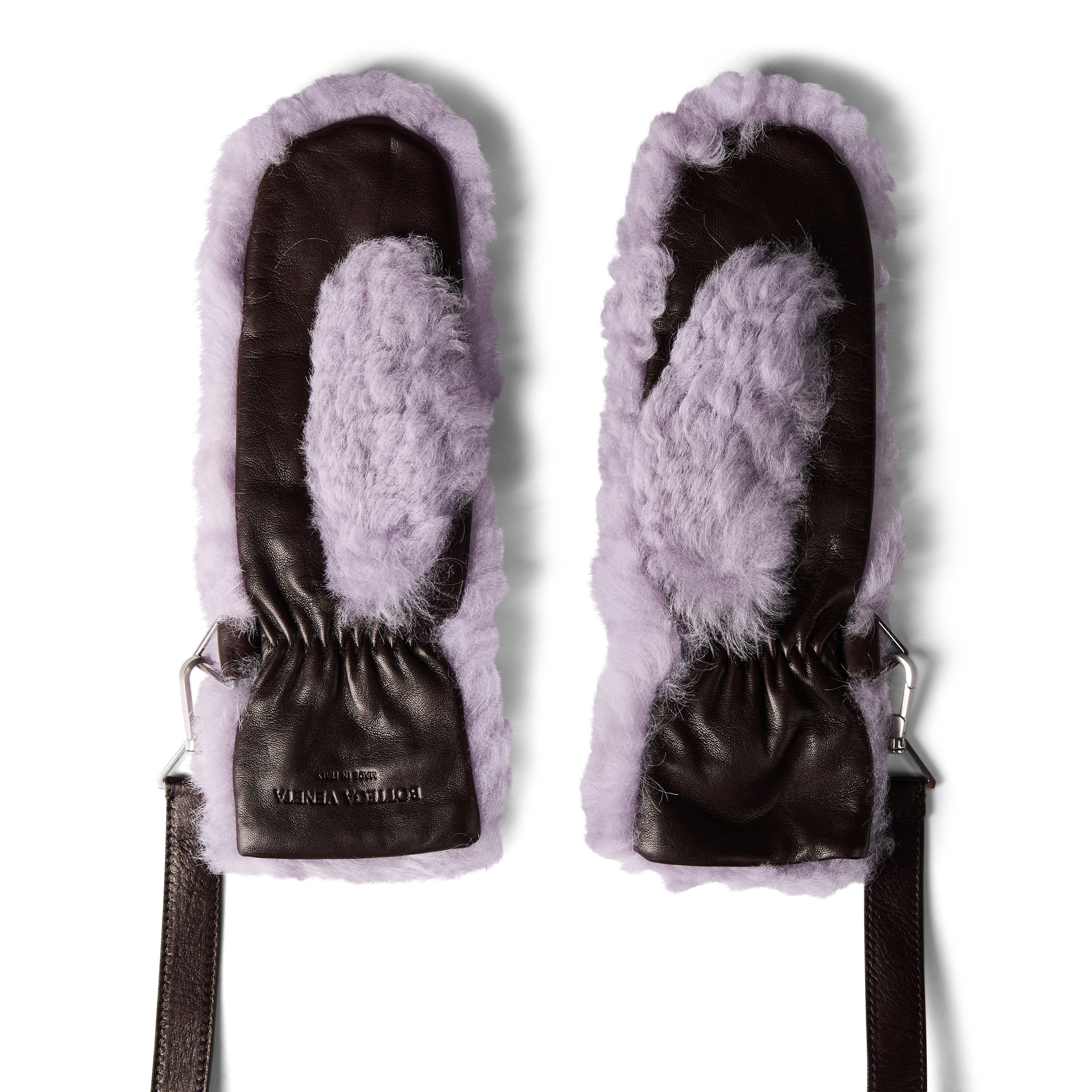 Lavender/Fonden - Bottega Veneta - Women's Leather Gloves - 2