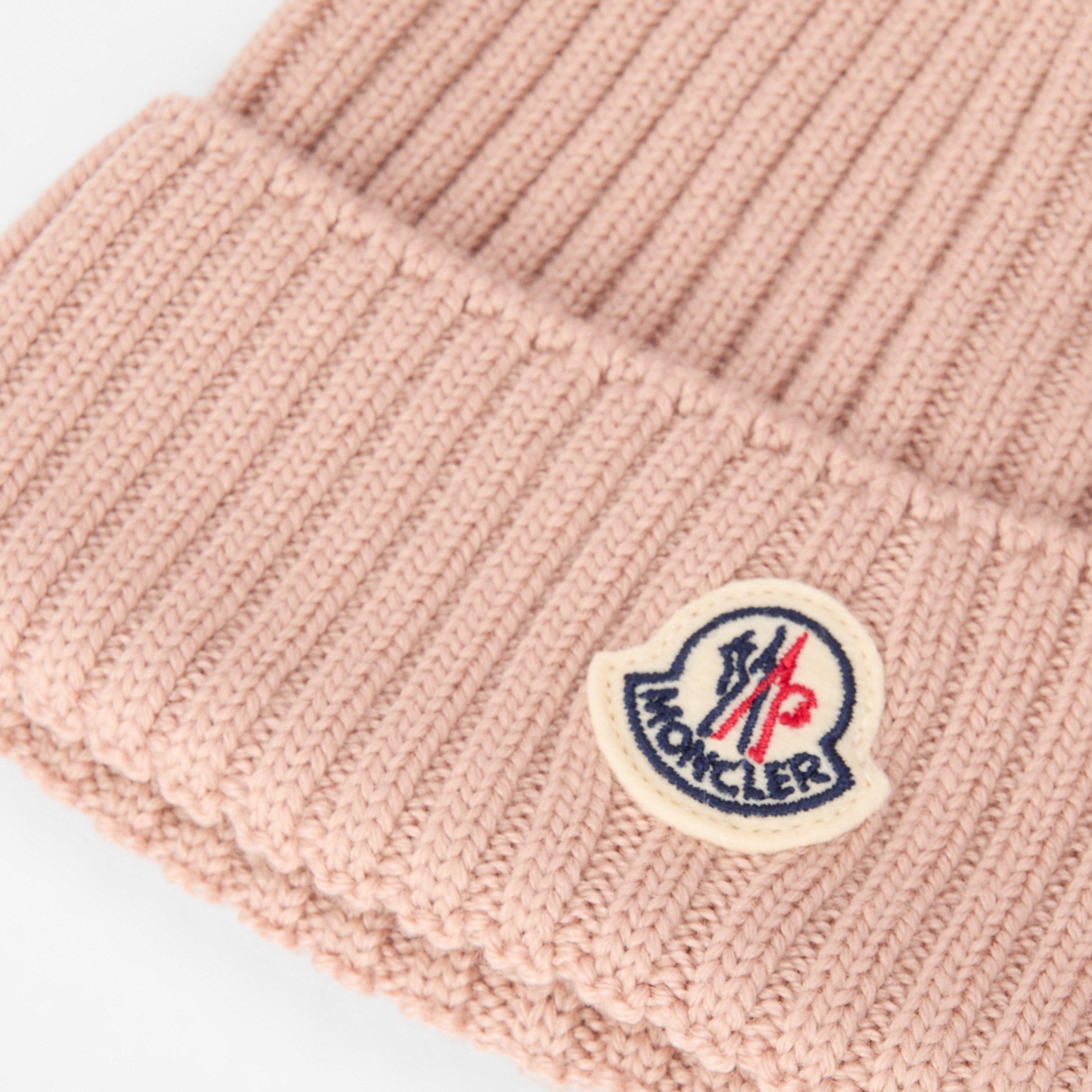 Pink 513 - Moncler - Kids' Logo Beanie - 3