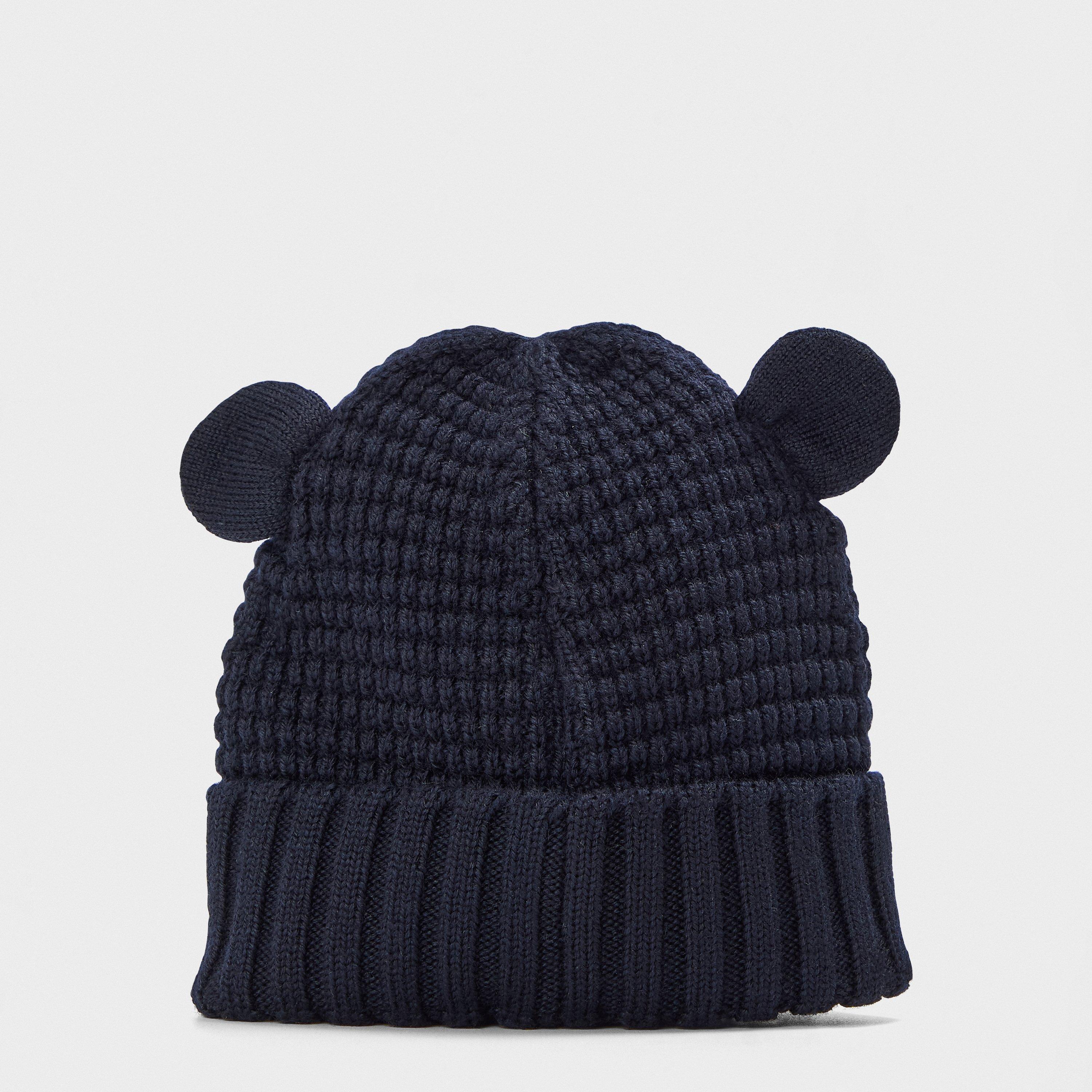 Navy 742 - Moncler - Unisex Kids' Bear Beanie - 2