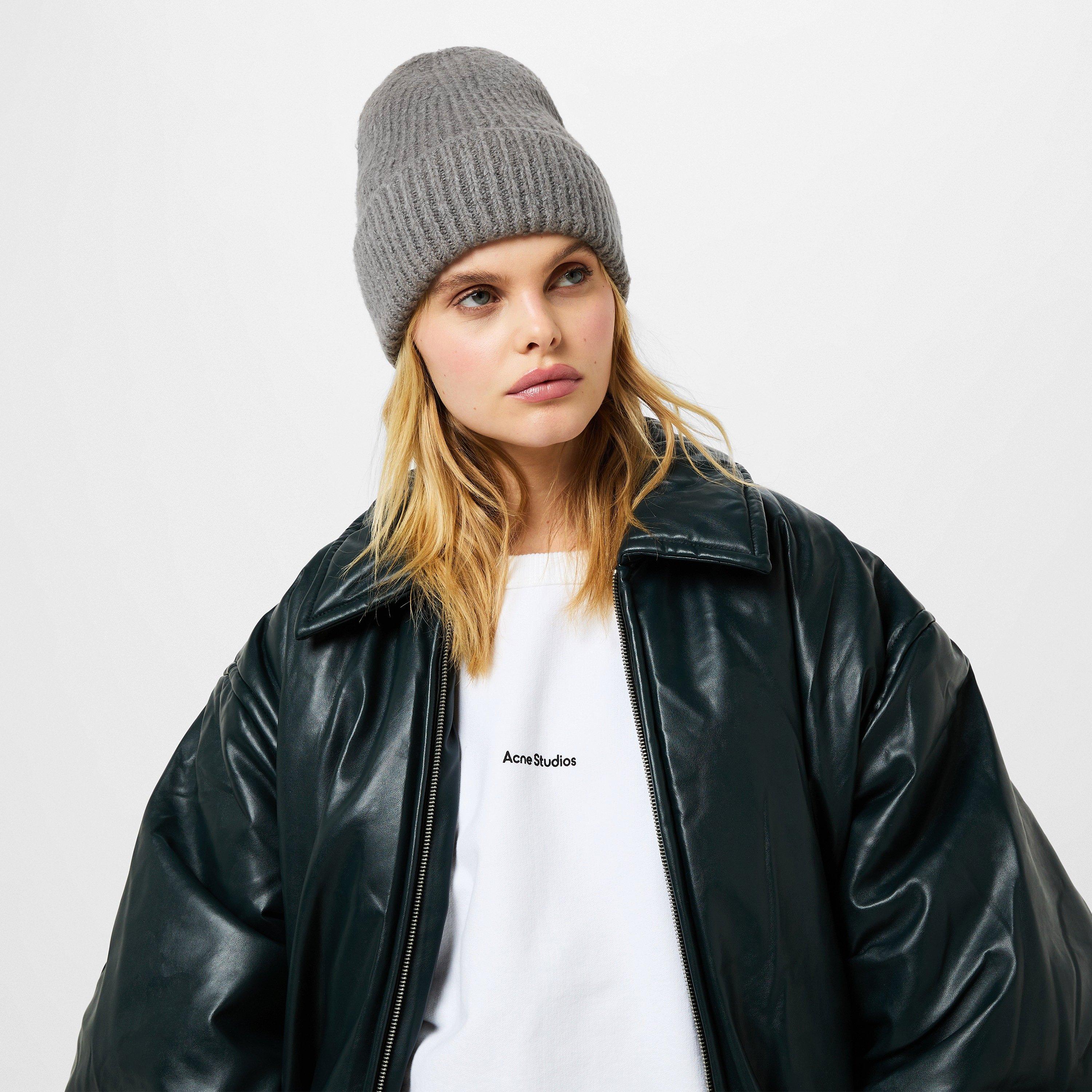 Dark Grey AA3 - Acne Studios - Wool Blend Beanie - 3