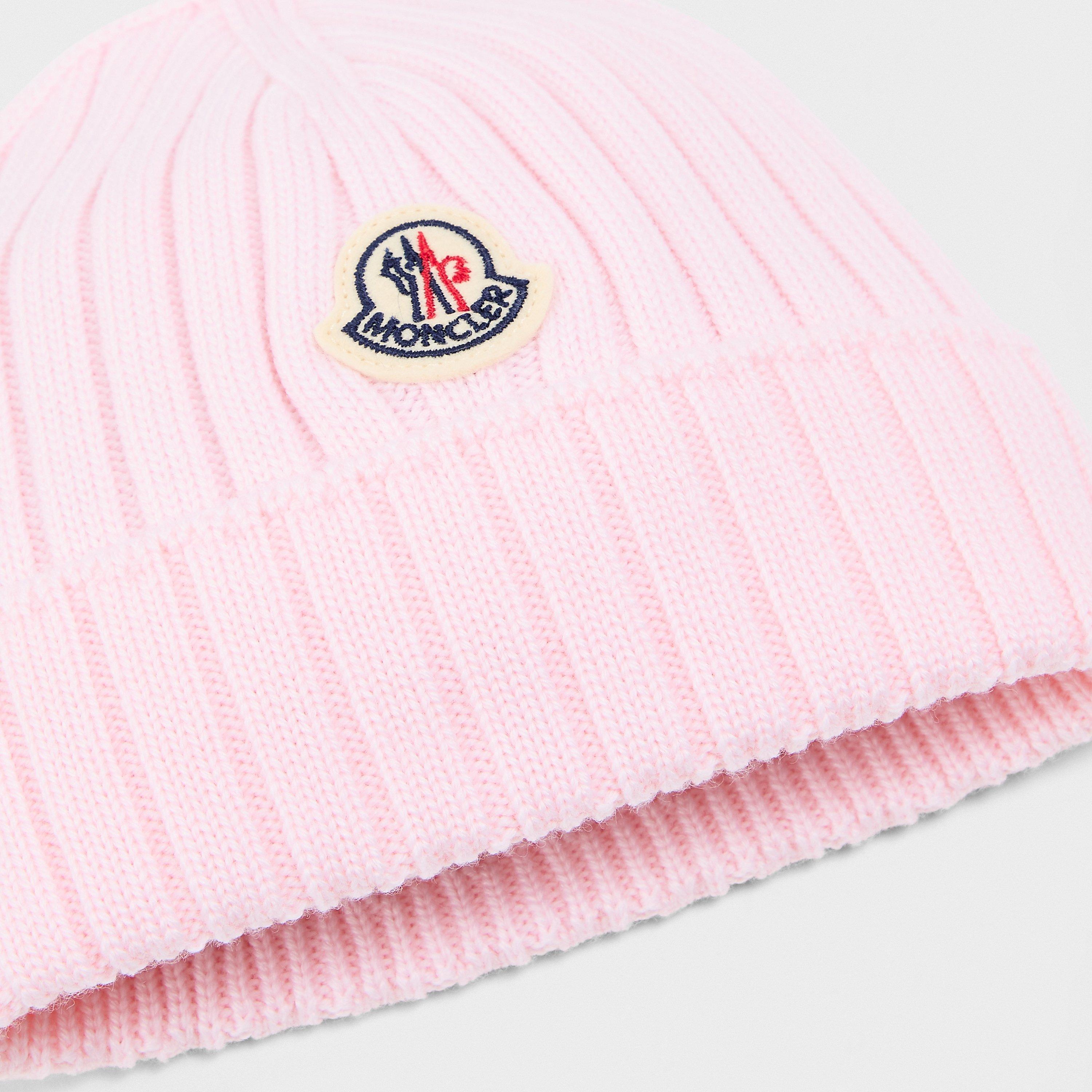 Pink 529 - Moncler - Unisex Kids' Logo Beanie - 3