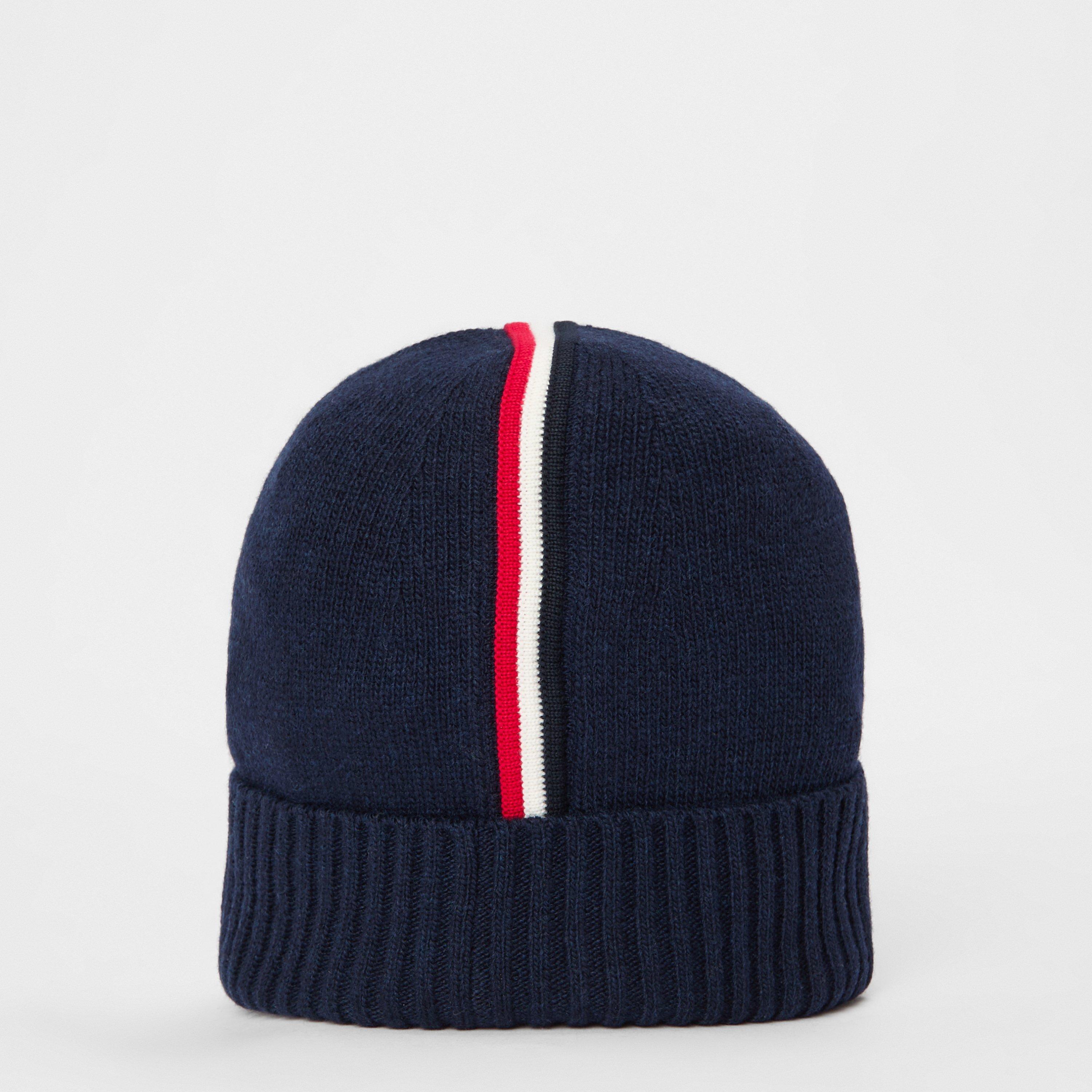 Navy 745 - Moncler - Kids' Stripe Beanie - 2
