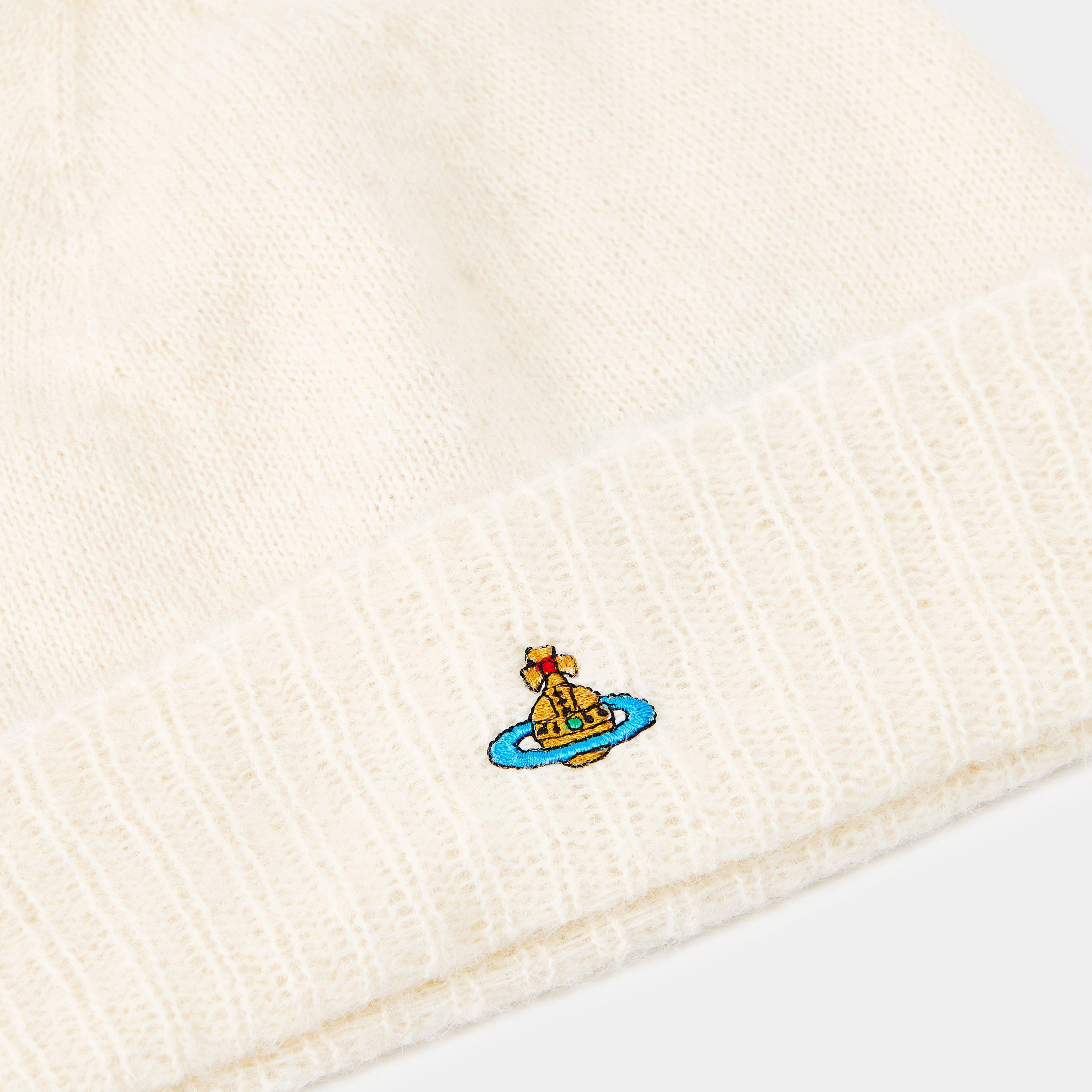 WHITE - Vivienne Westwood - Women's Viv Fluffy Beanies - 4