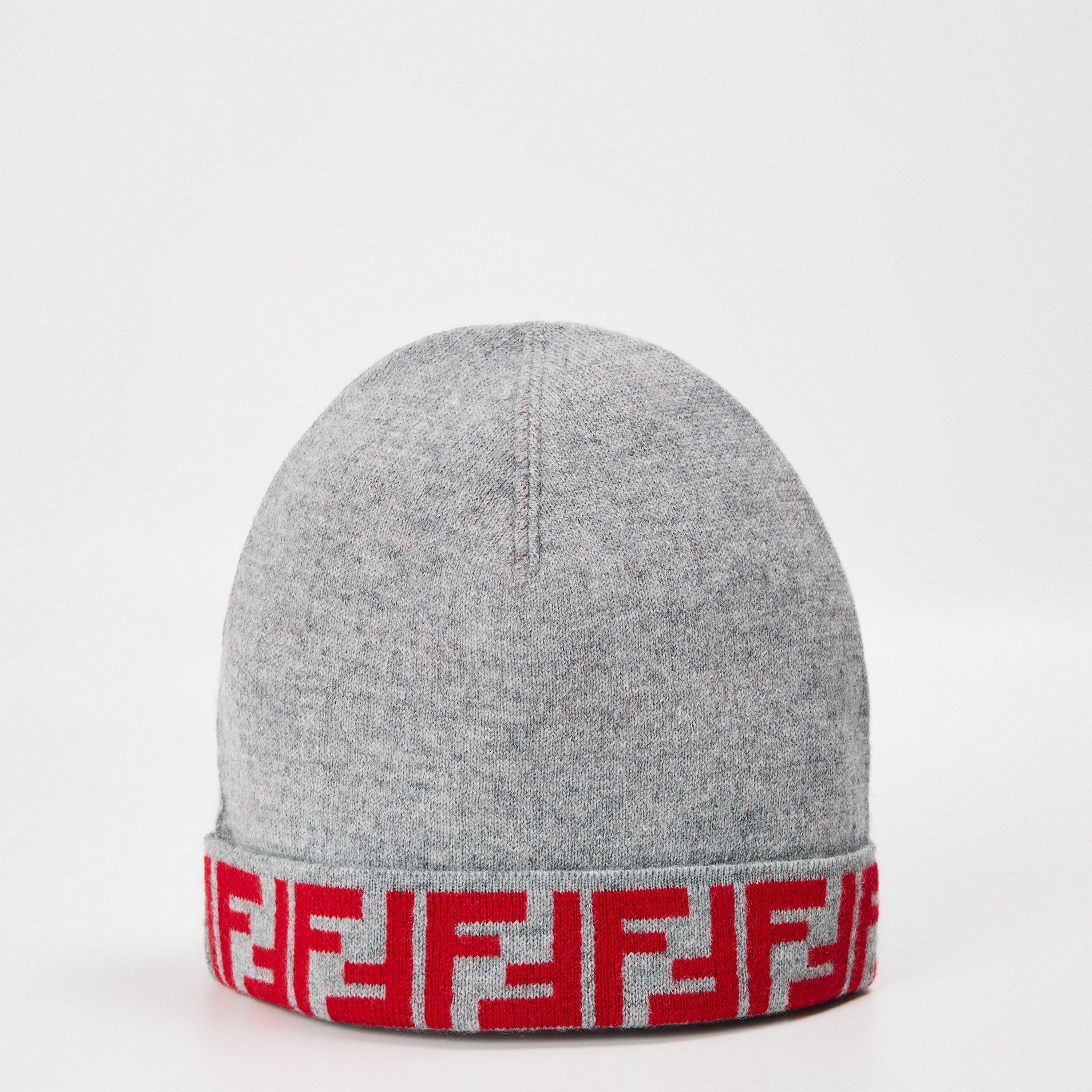 Gry/Red F0WZA - Fendi - Unisex Kids' Beanie - 2