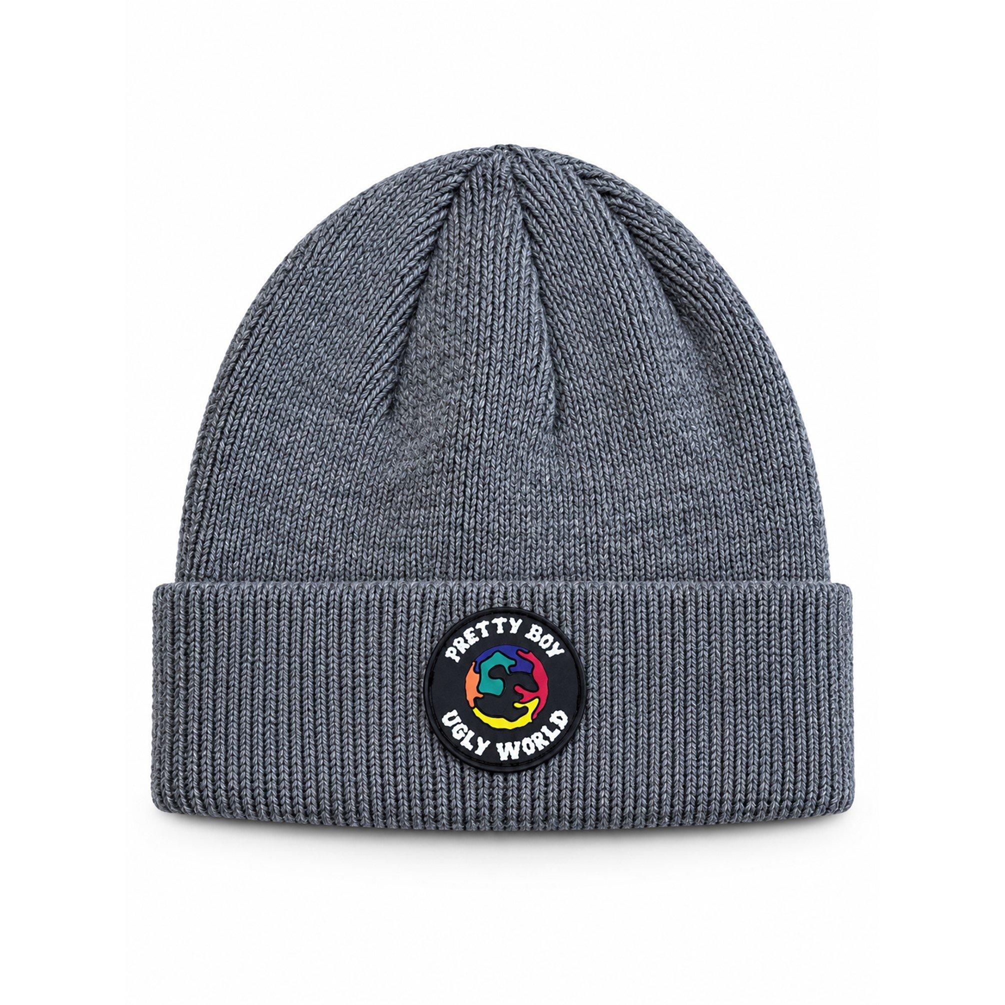 Grey - Pretty Boy Ugly World - PBUW Knt Beanie Sn64 - 2