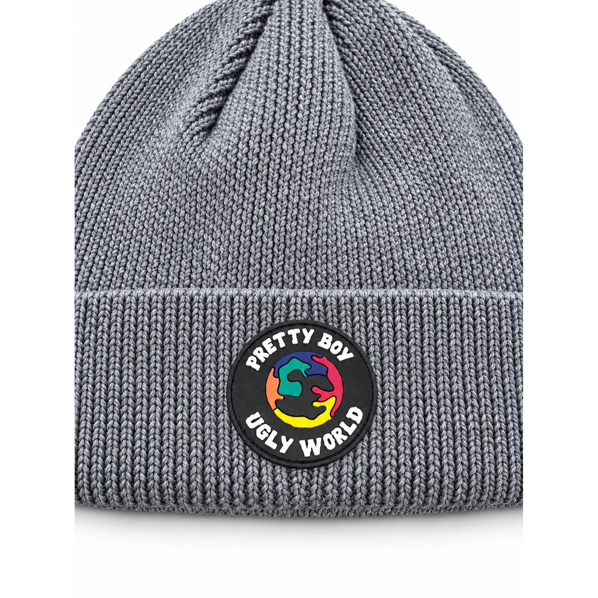 Grey - Pretty Boy Ugly World - PBUW Knt Beanie Sn64 - 3