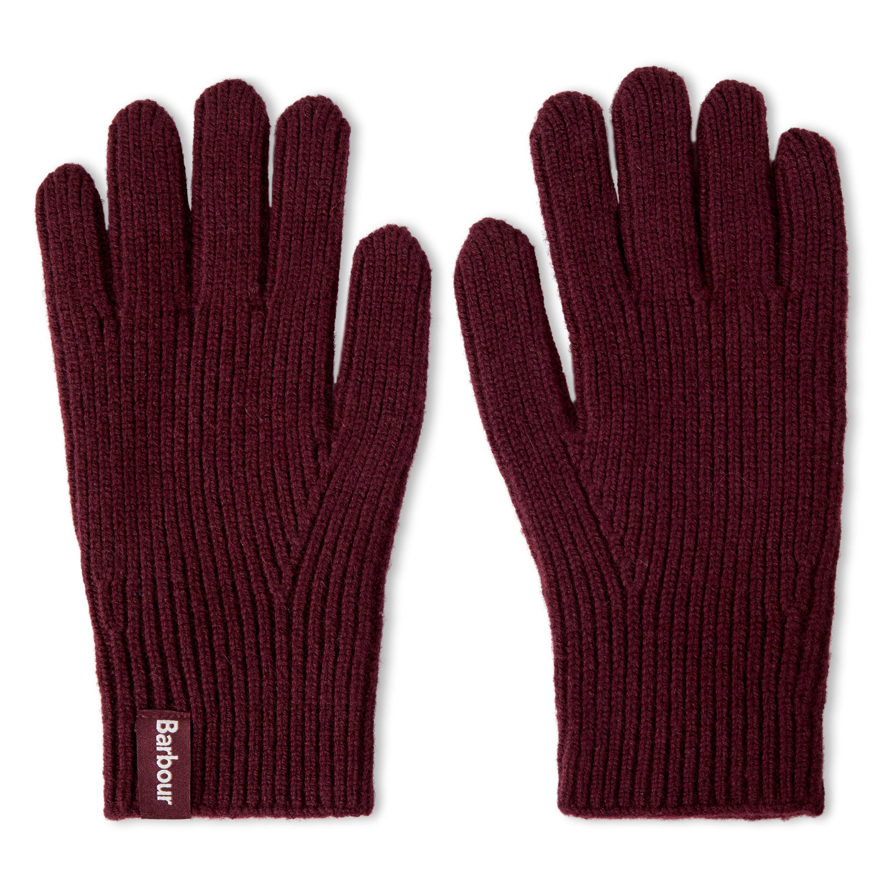 Barbour Men's Danforth Wool-Cashmere Gloves - Wine - S