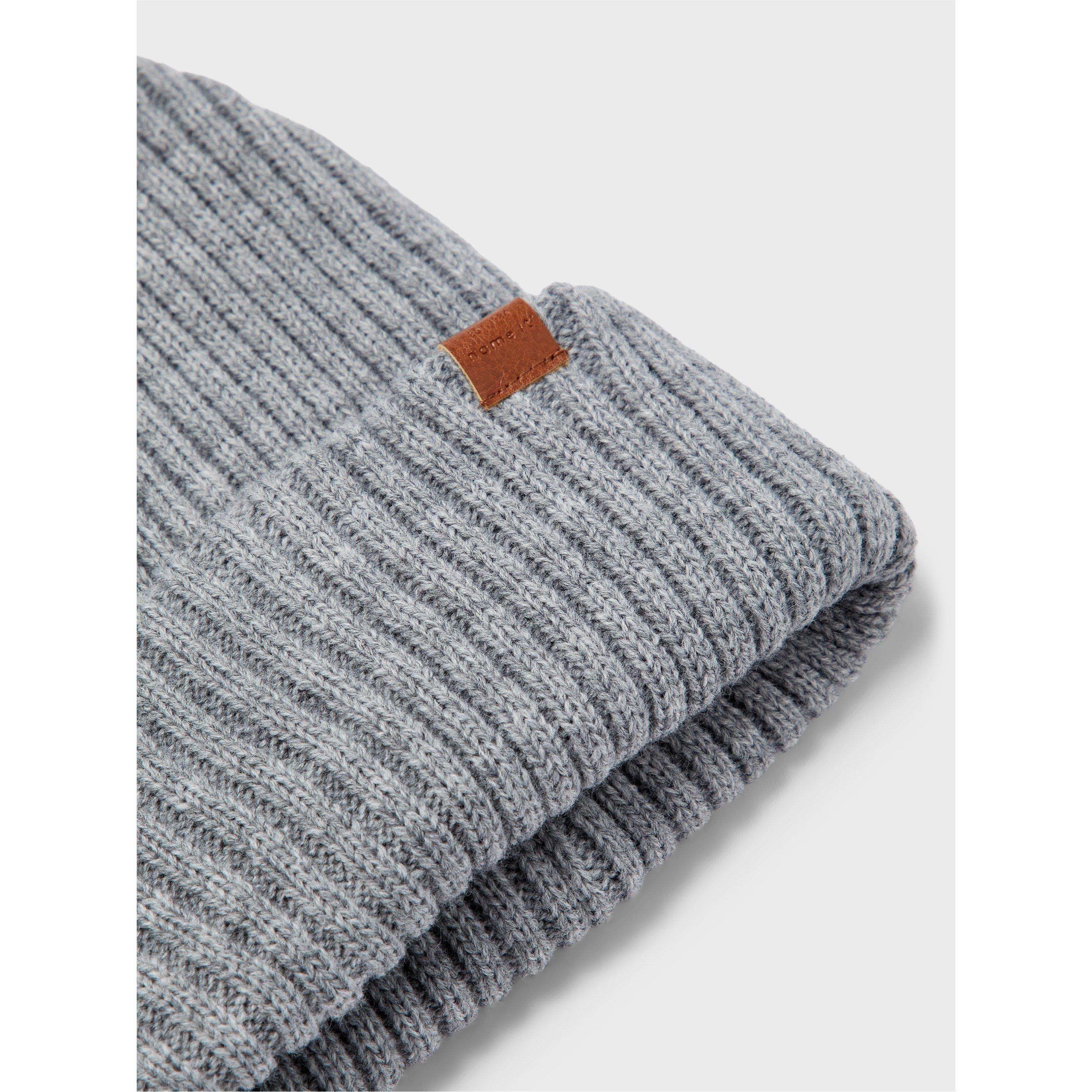 Grey - Name It - Kids' Knitted Beanie - 4