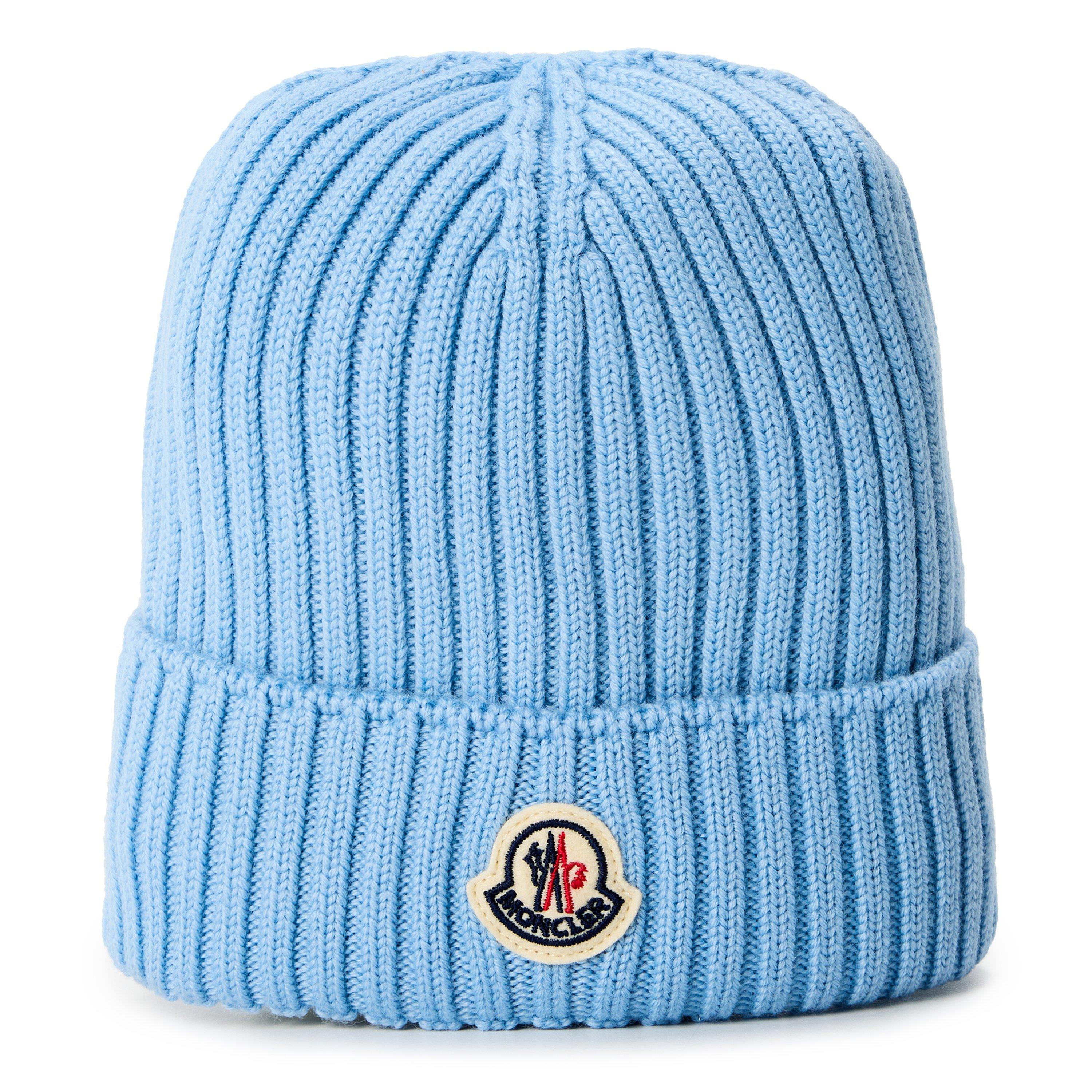 Light Blue 70P - Moncler - Kids' Logo Beanie - 1
