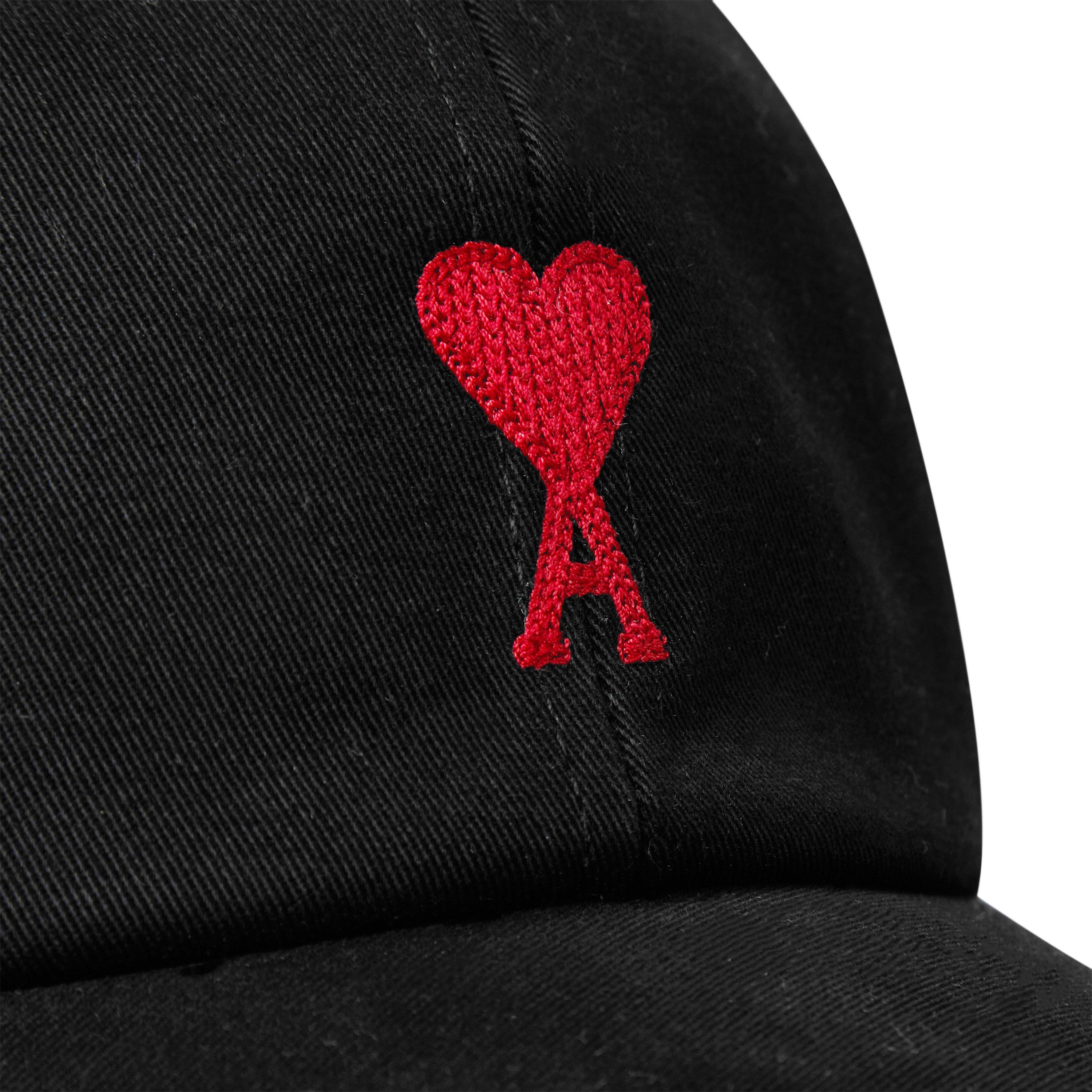 Black - Ami Paris - De Coeur Baseball Cap - 4