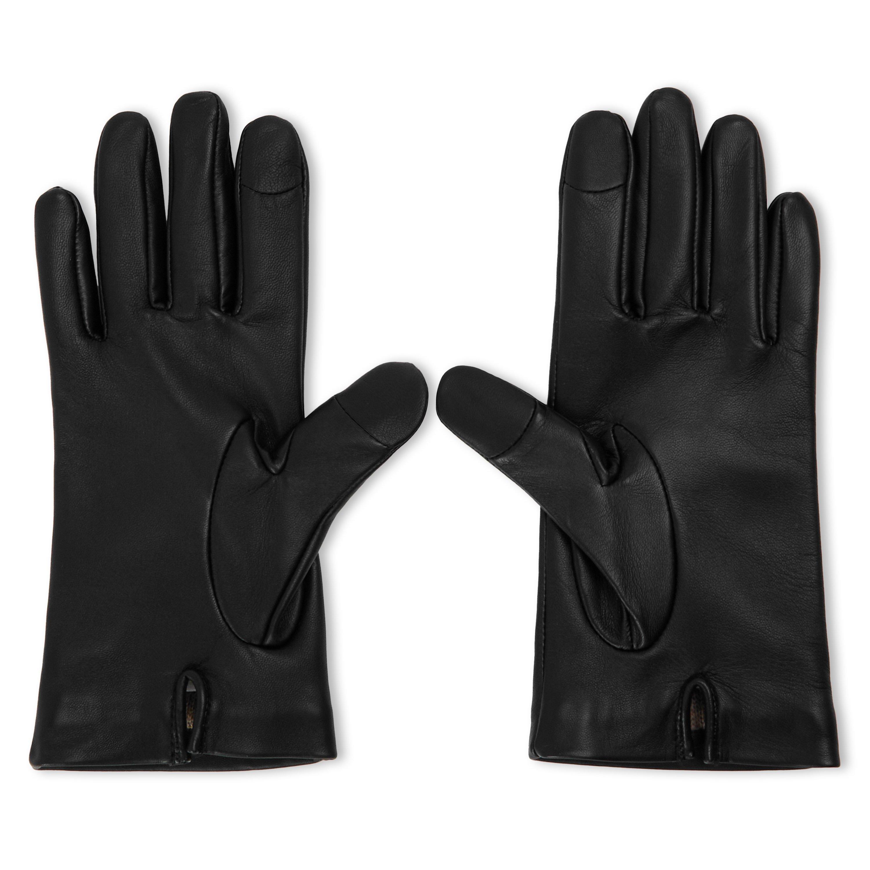 BLACK - Coach - COACH NEW YORK WOMENS LEATHER TECH GLOVE - 2