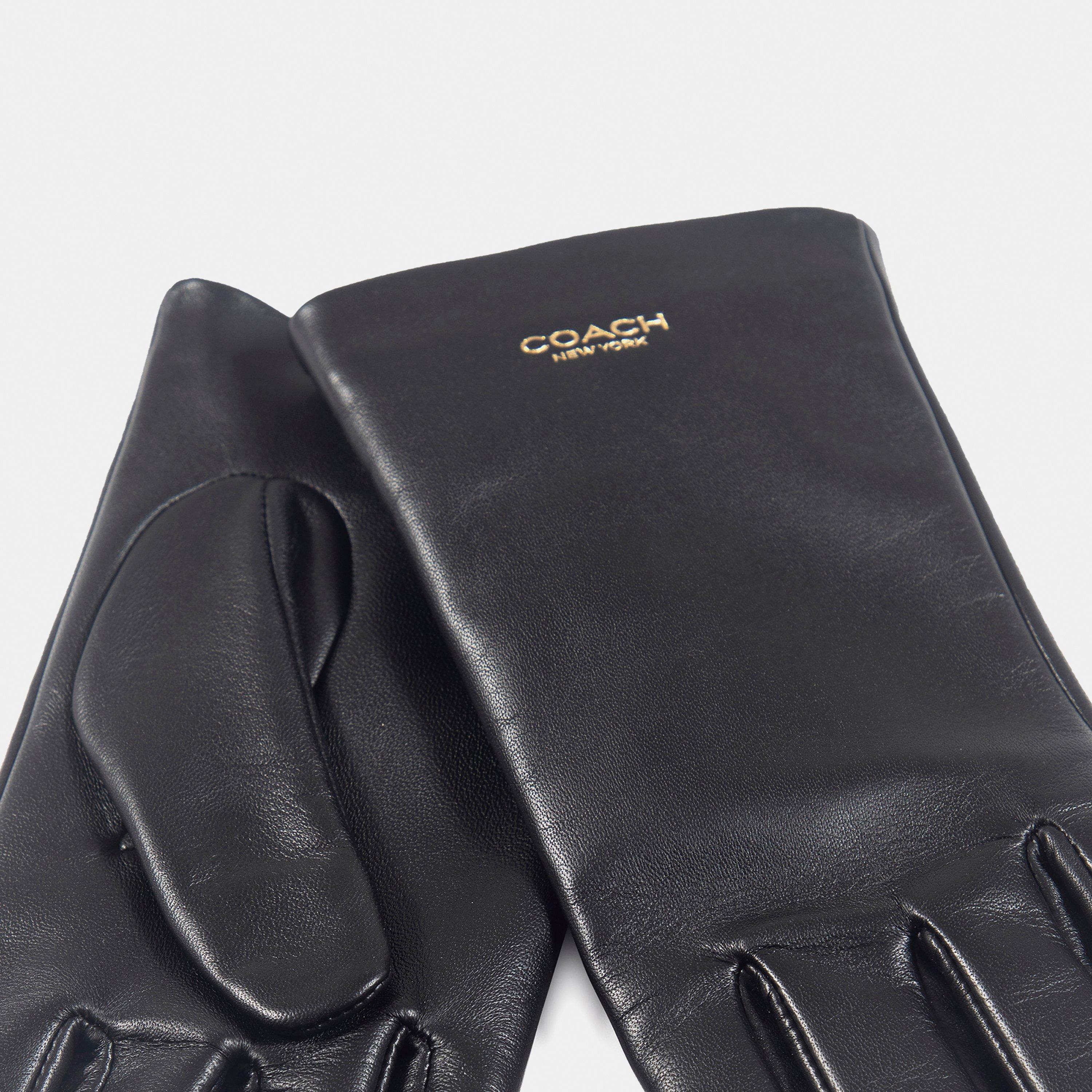 Coach COACH NEW YORK WOMENS LEATHER TECH GLOVE | Flannels