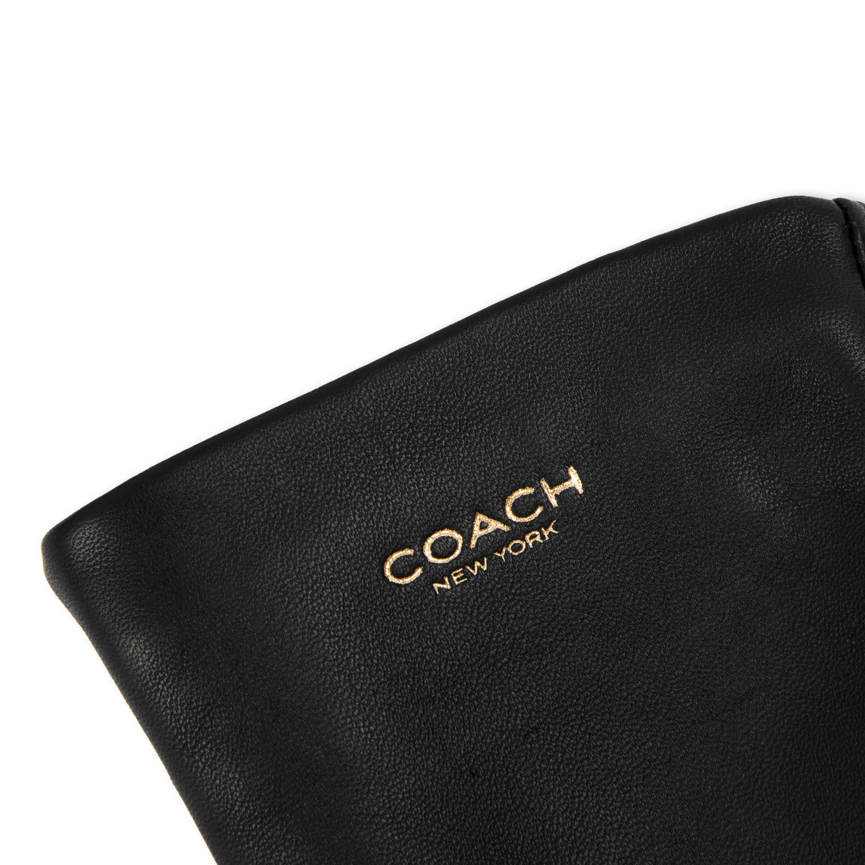 BLACK - Coach - COACH NEW YORK WOMENS LEATHER TECH GLOVE - 4