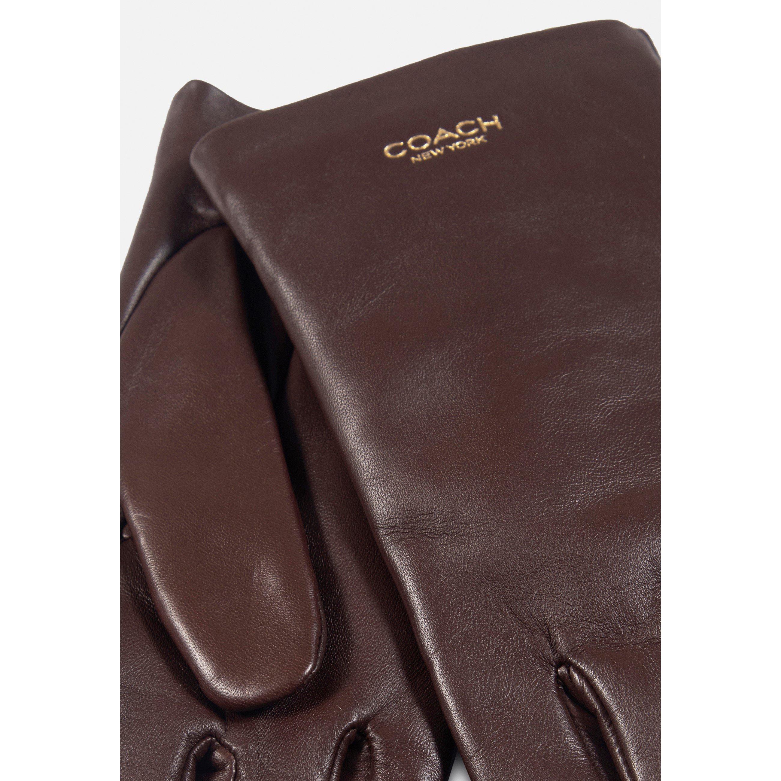 MAPLE - Coach - COACH NEW YORK WOMENS LEATHER TECH GLOVE - 3