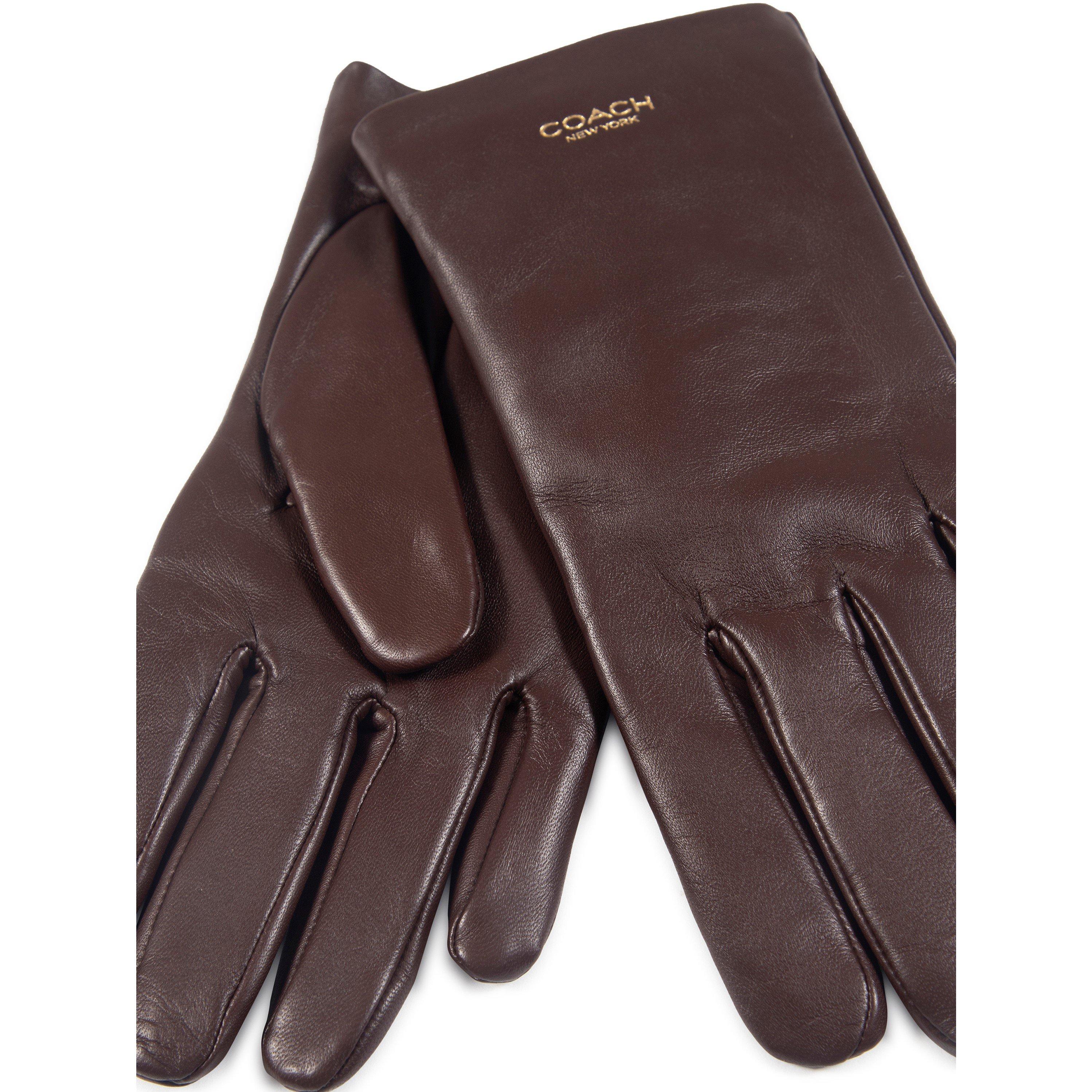 MAPLE - Coach - COACH NEW YORK WOMENS LEATHER TECH GLOVE - 4