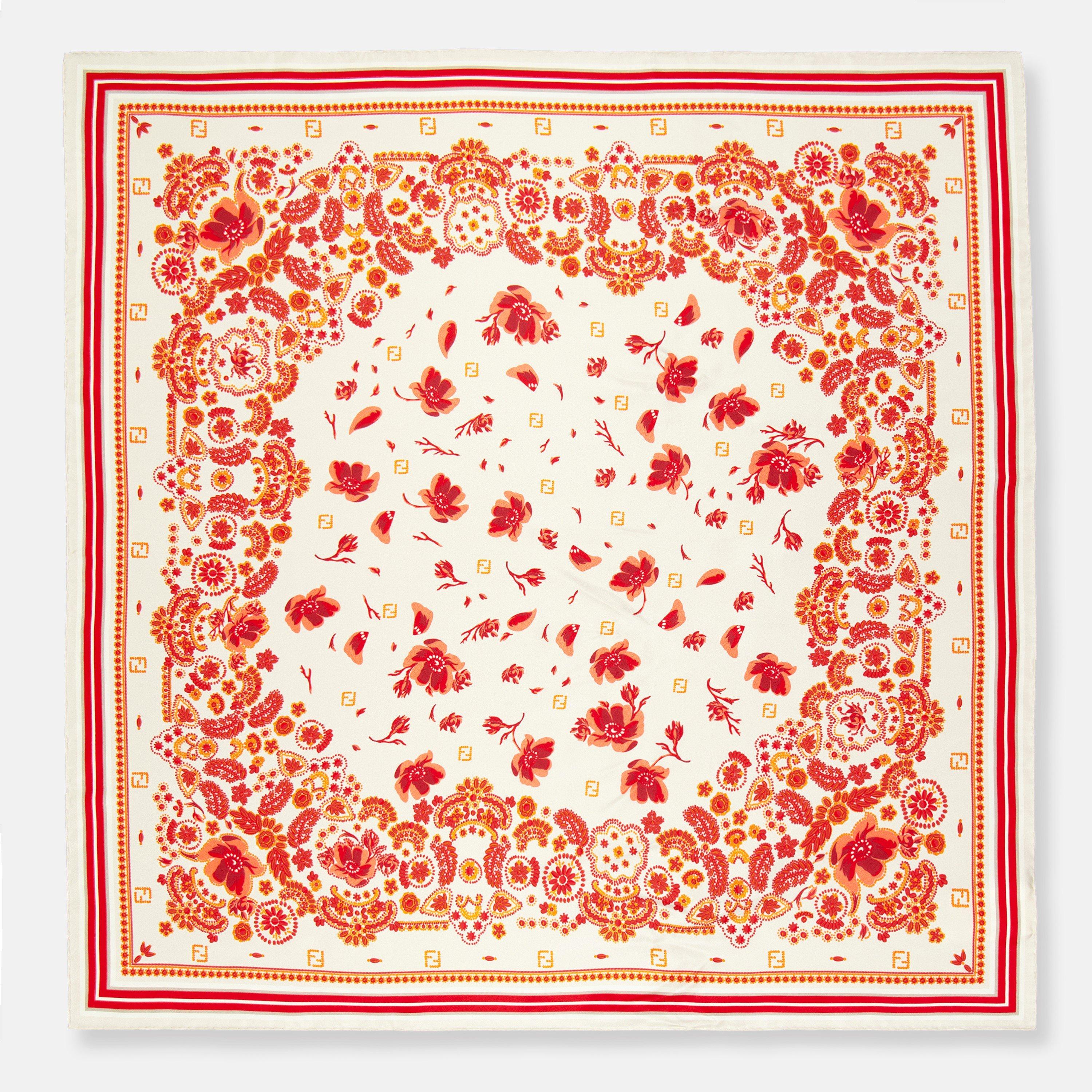 Fendi Women's Floral Silk Scarf