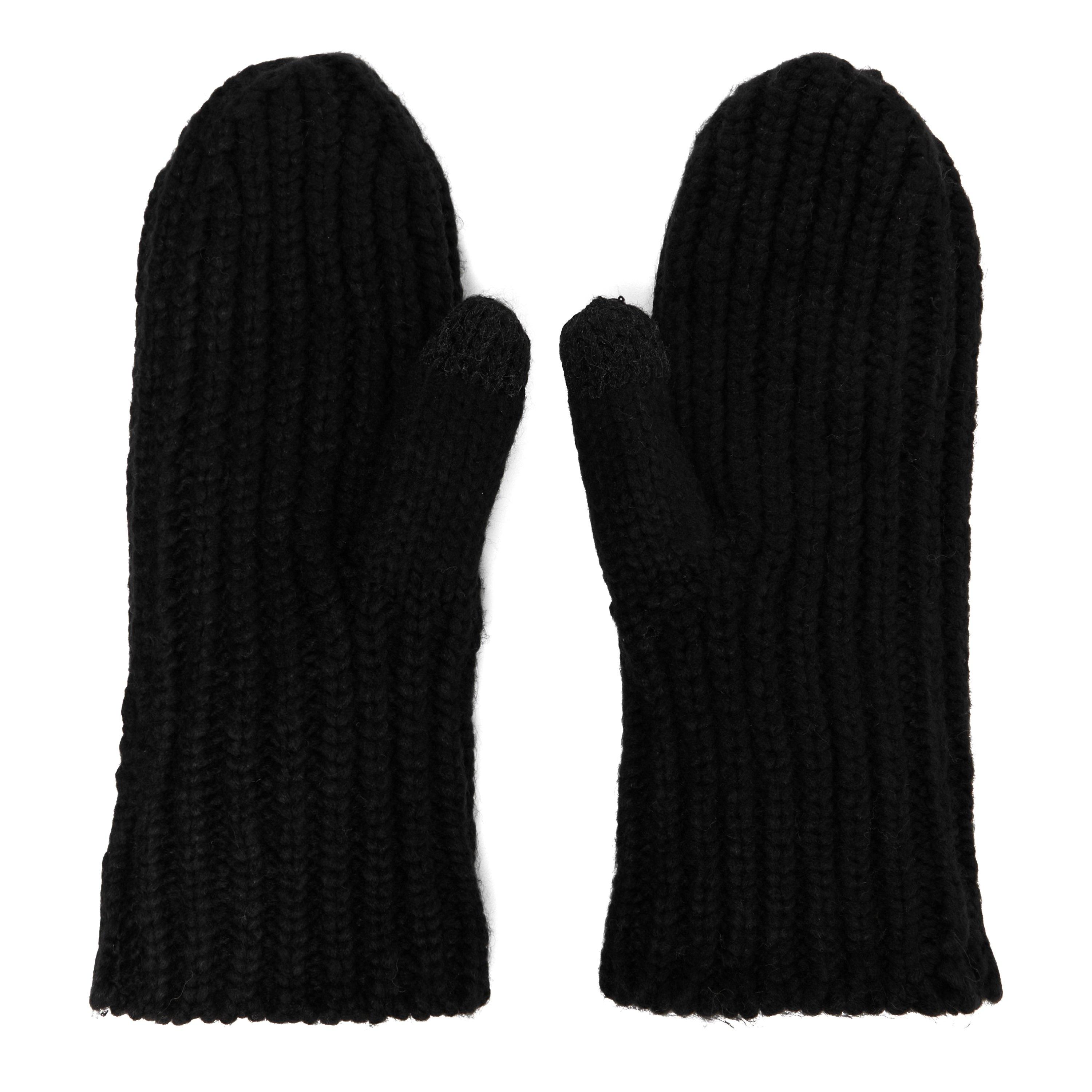 Black - Ugg - Ugg Rib Mitten Ld64 - 2