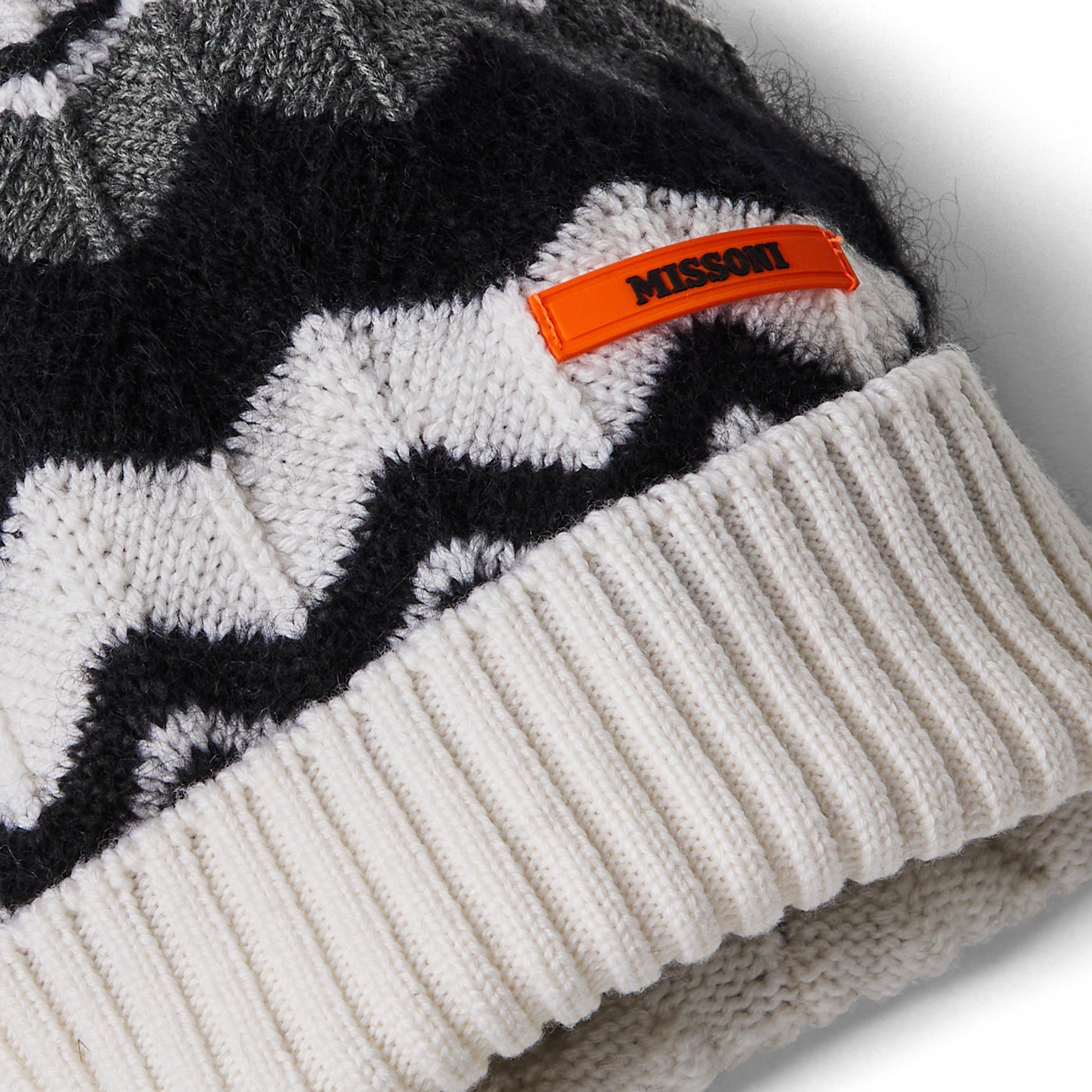 black/white - Missoni - Logo Beanie - 3